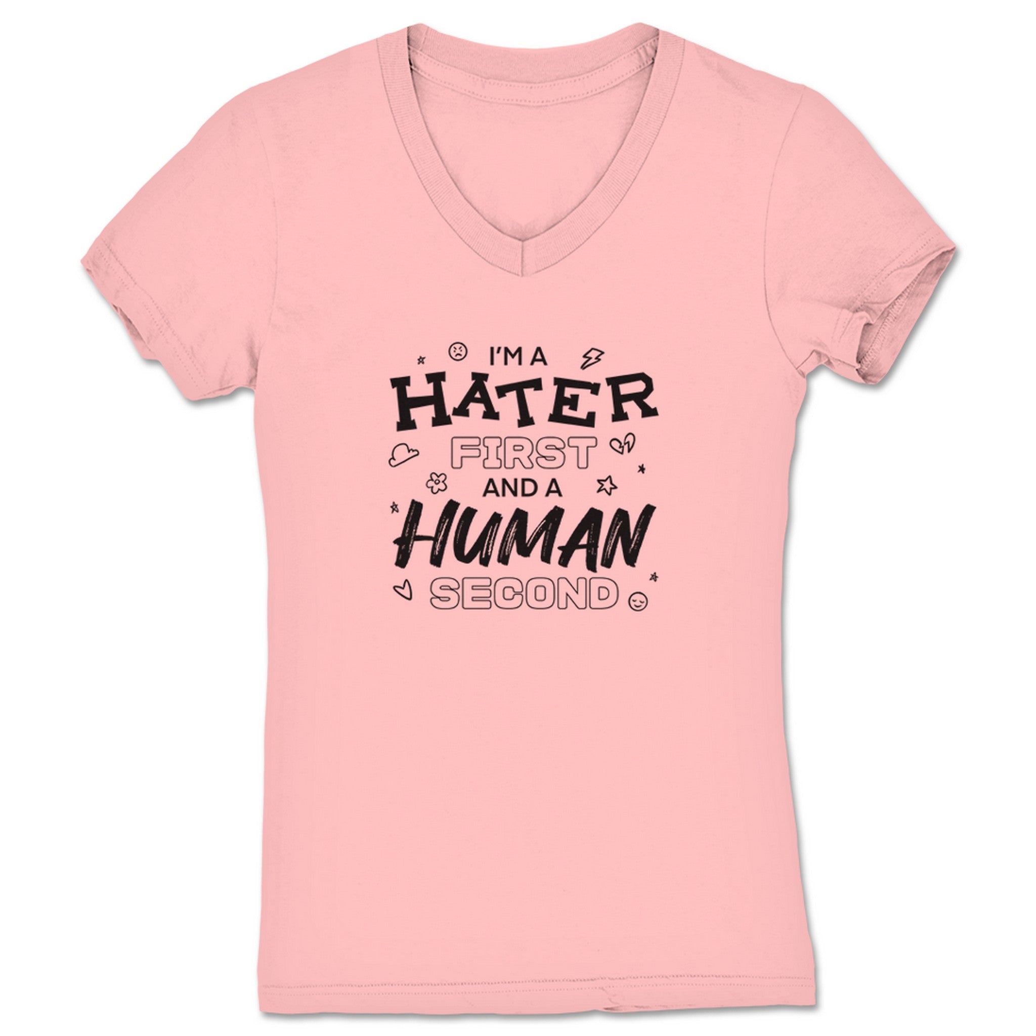 Cher Delaware Hater Before Human Women's V-Neck Pink