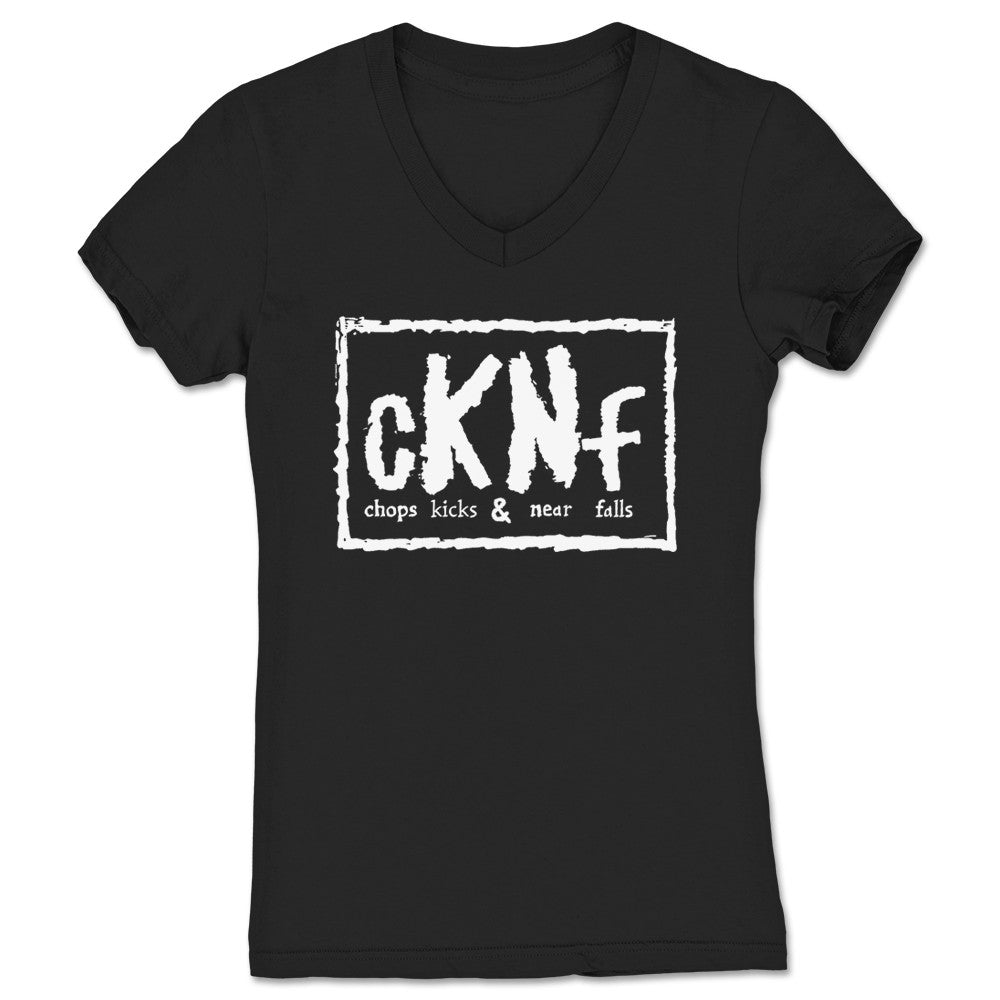 Chops, Kicks, and Nearfalls Child USA Fundraiser Women's V-Neck Black