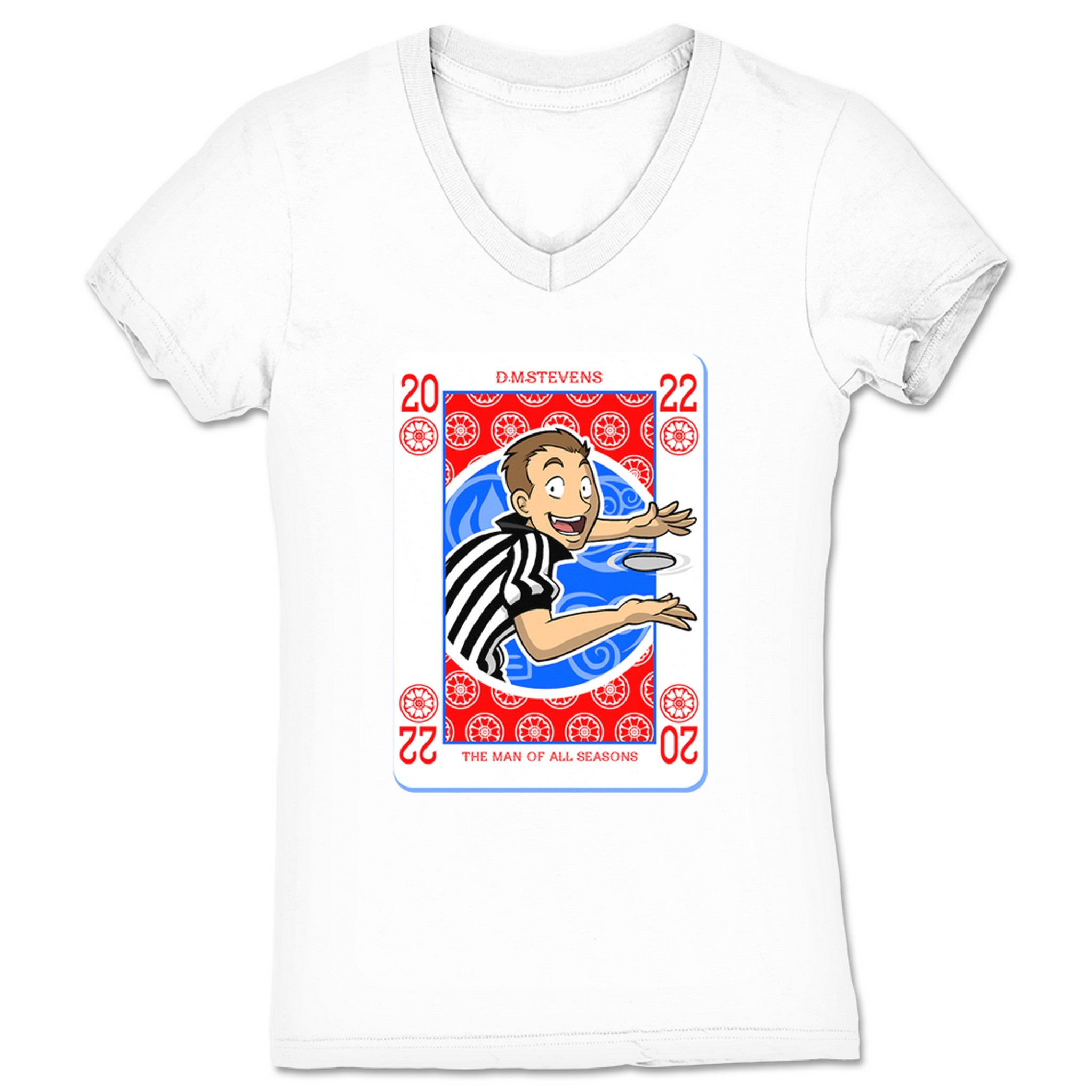 D.M. Stevens Avatar Stevens Women's V-Neck White