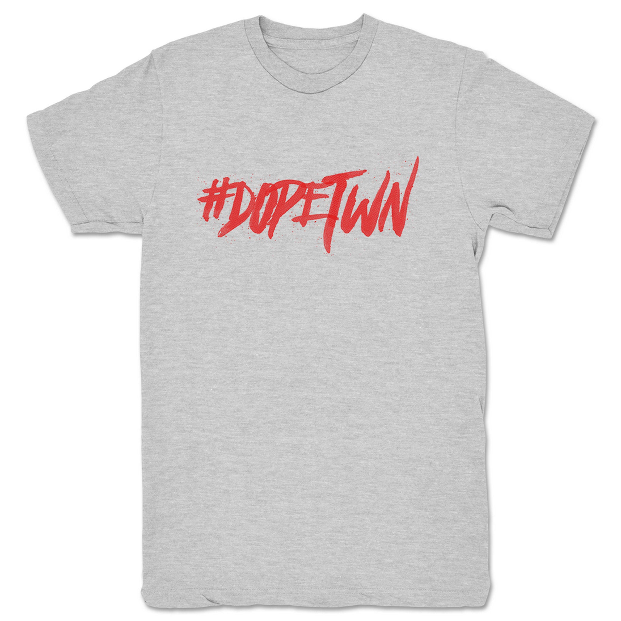 DOPETWN DOPETWN Unisex Tee Heather Grey (w/ Red Print)