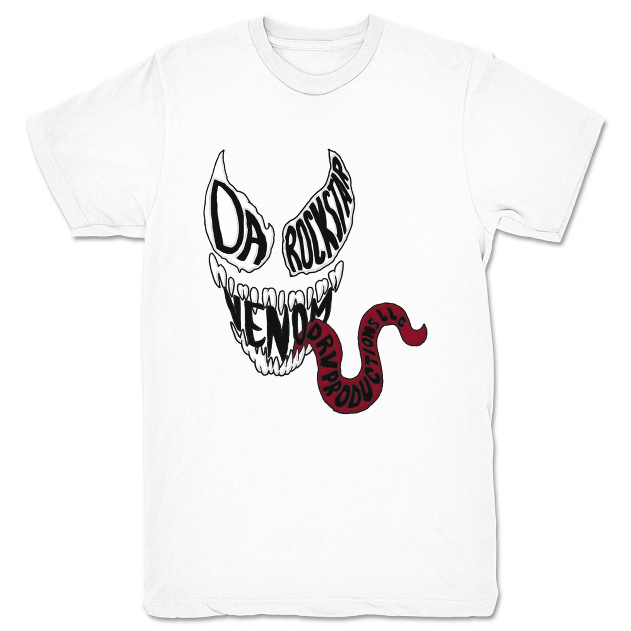 Da Rockstar Venom DRV Productions LLC Venom Logo Unisex Tee White