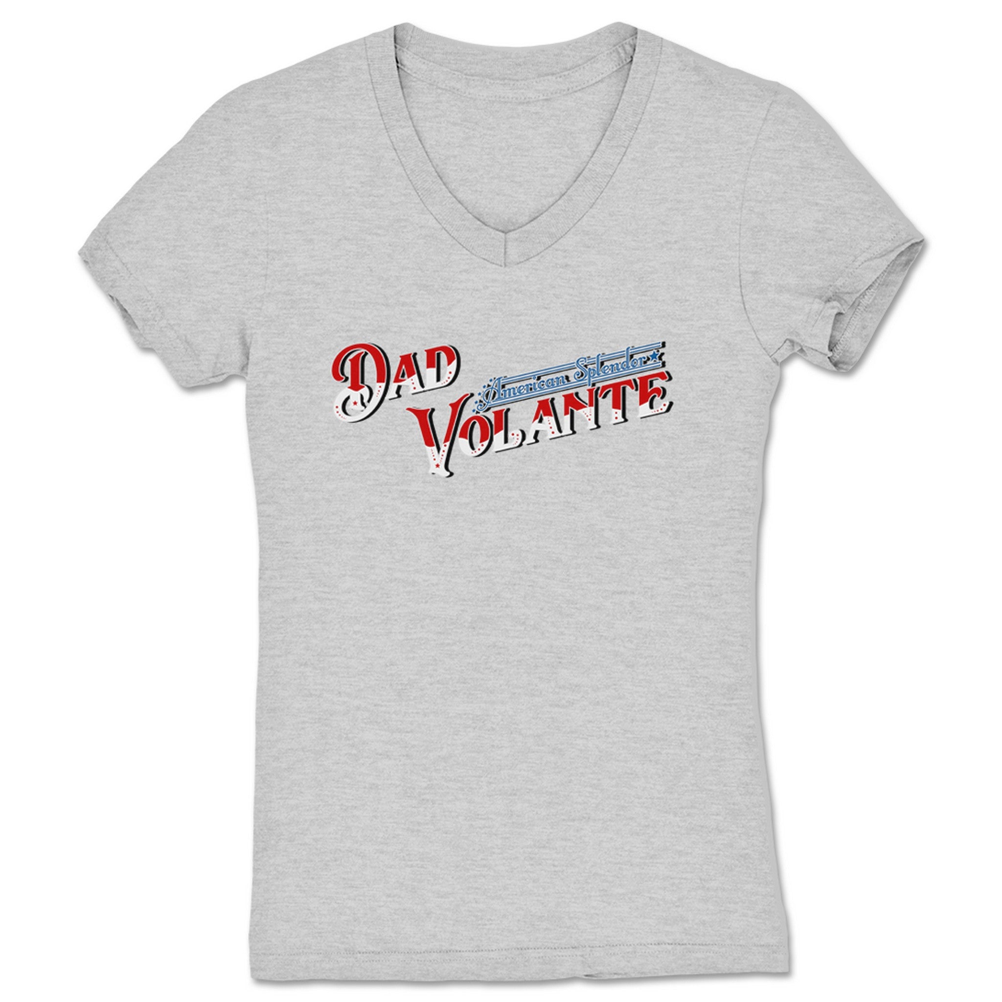 Dad Volante American Splendor Women's V-Neck Heather Grey