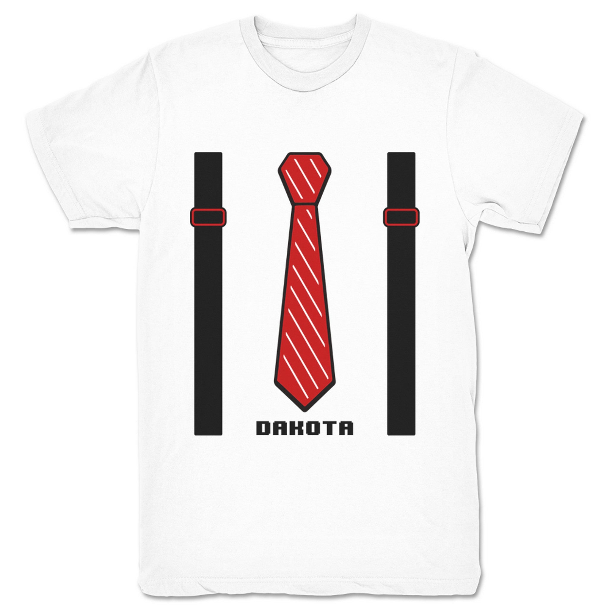 Dakota Tie & Suspenders Unisex Tee White