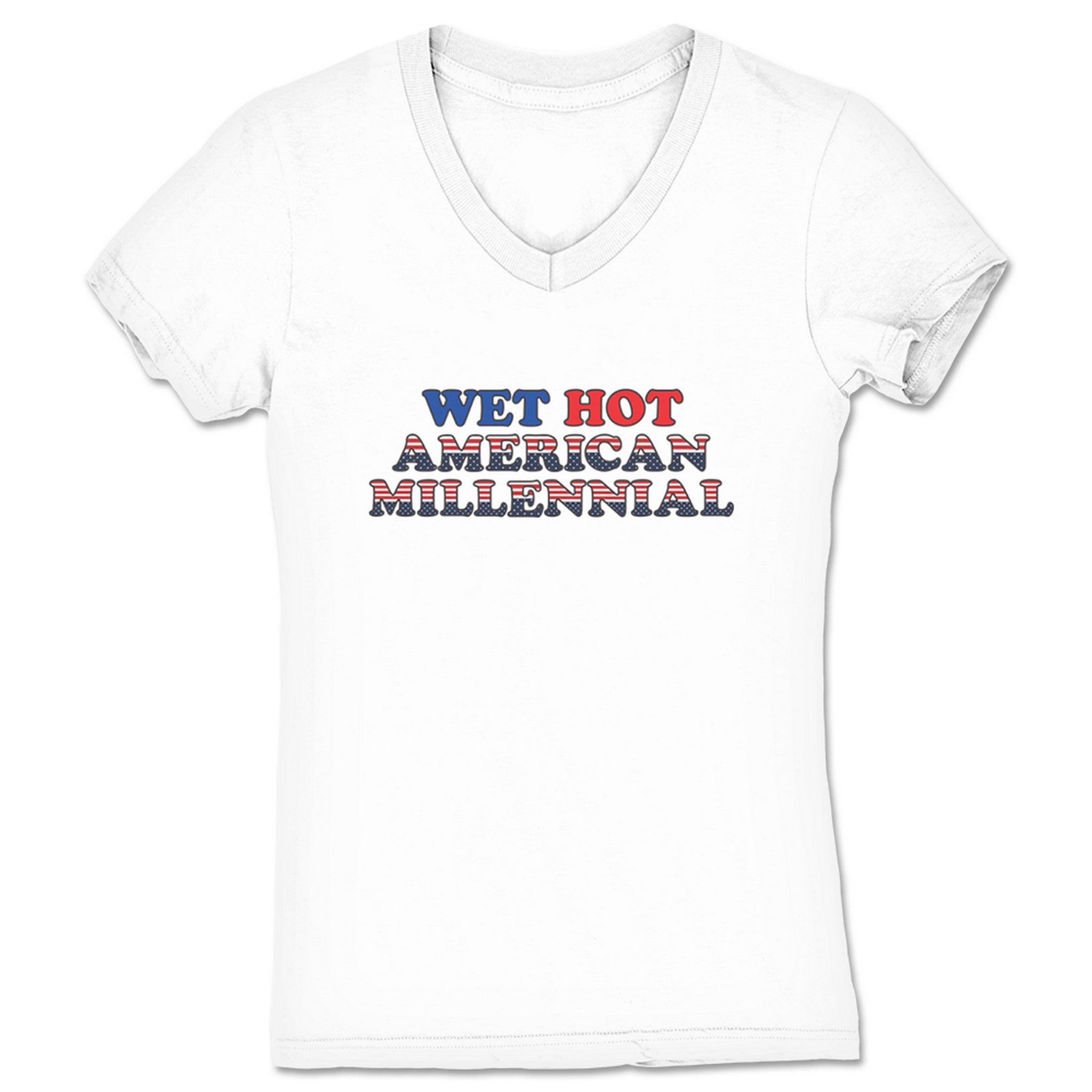 Danny Adams American Millennial Women's V-Neck White