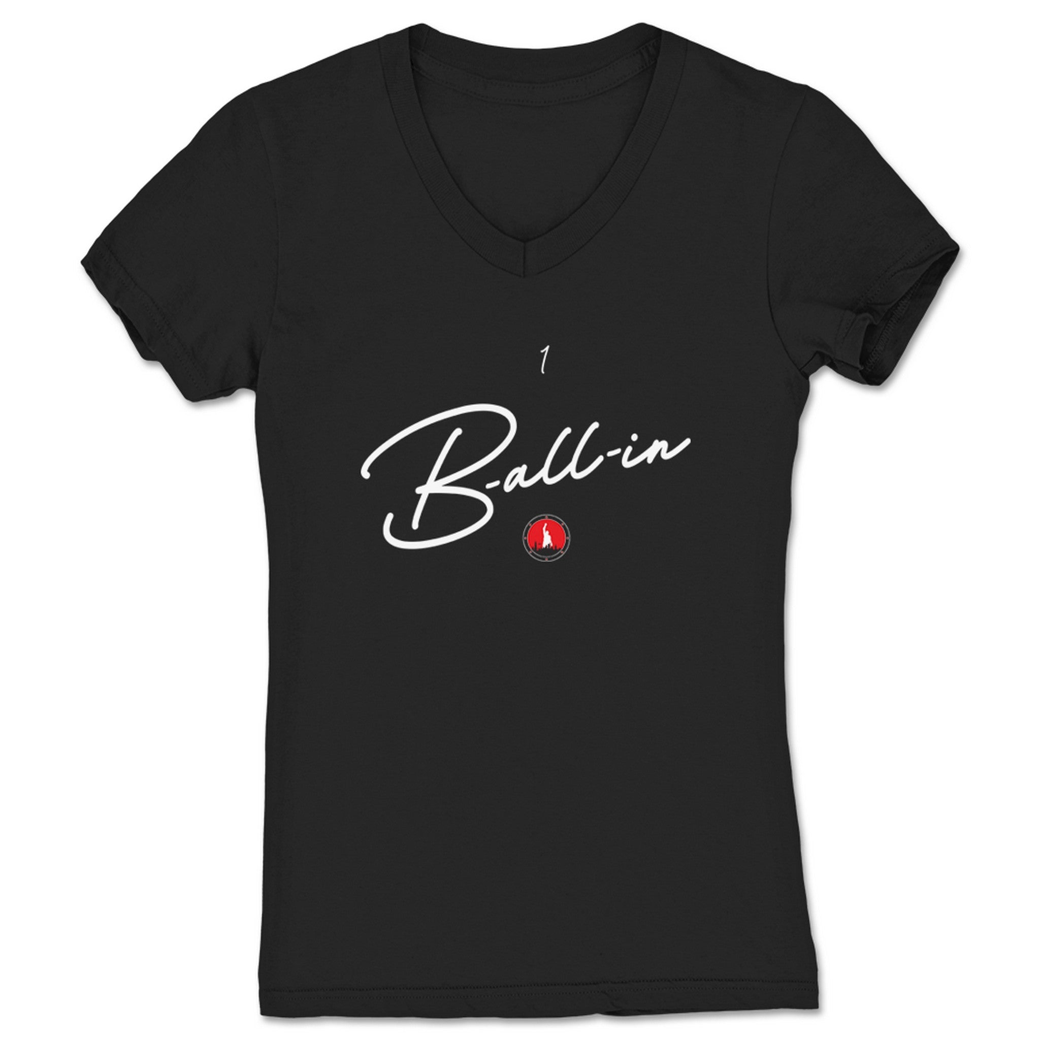 Darius Latrell B-All-In (Black) Women's V-Neck Black