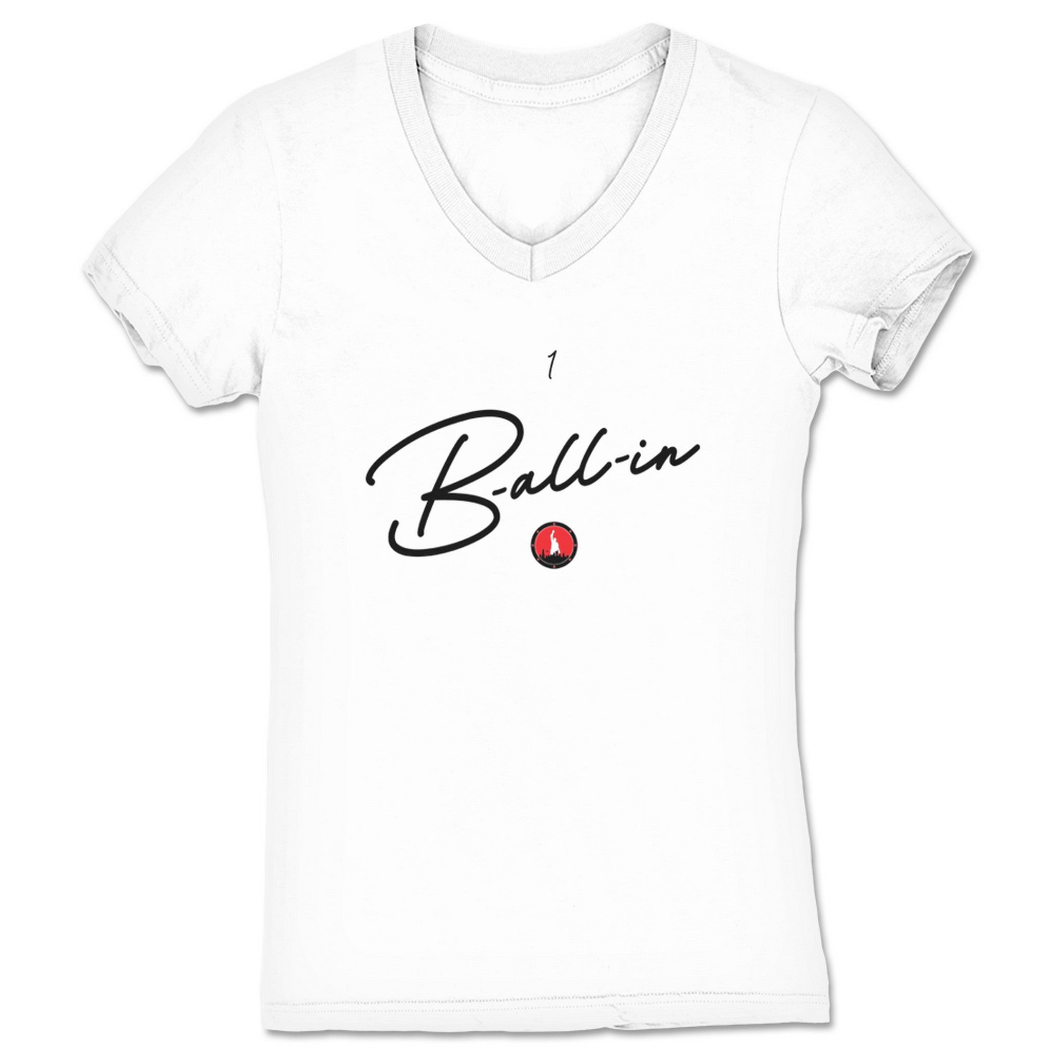 Darius Latrell B-All-In (White) Women's V-Neck White