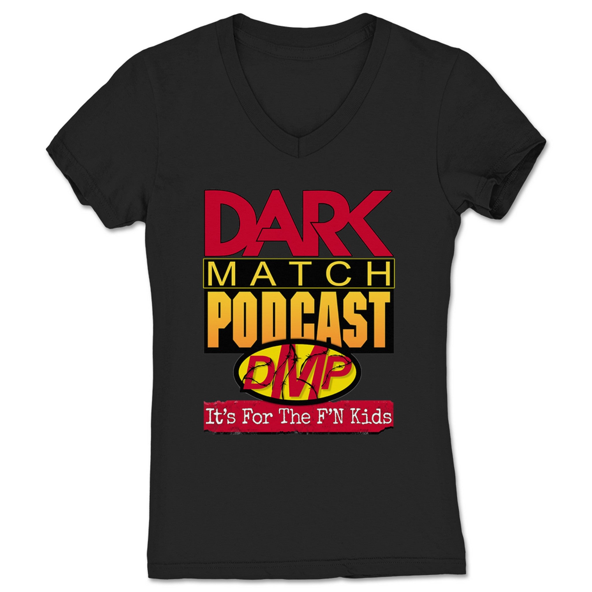 Dark Match Podcast Nitro DMP Women's V-Neck Black
