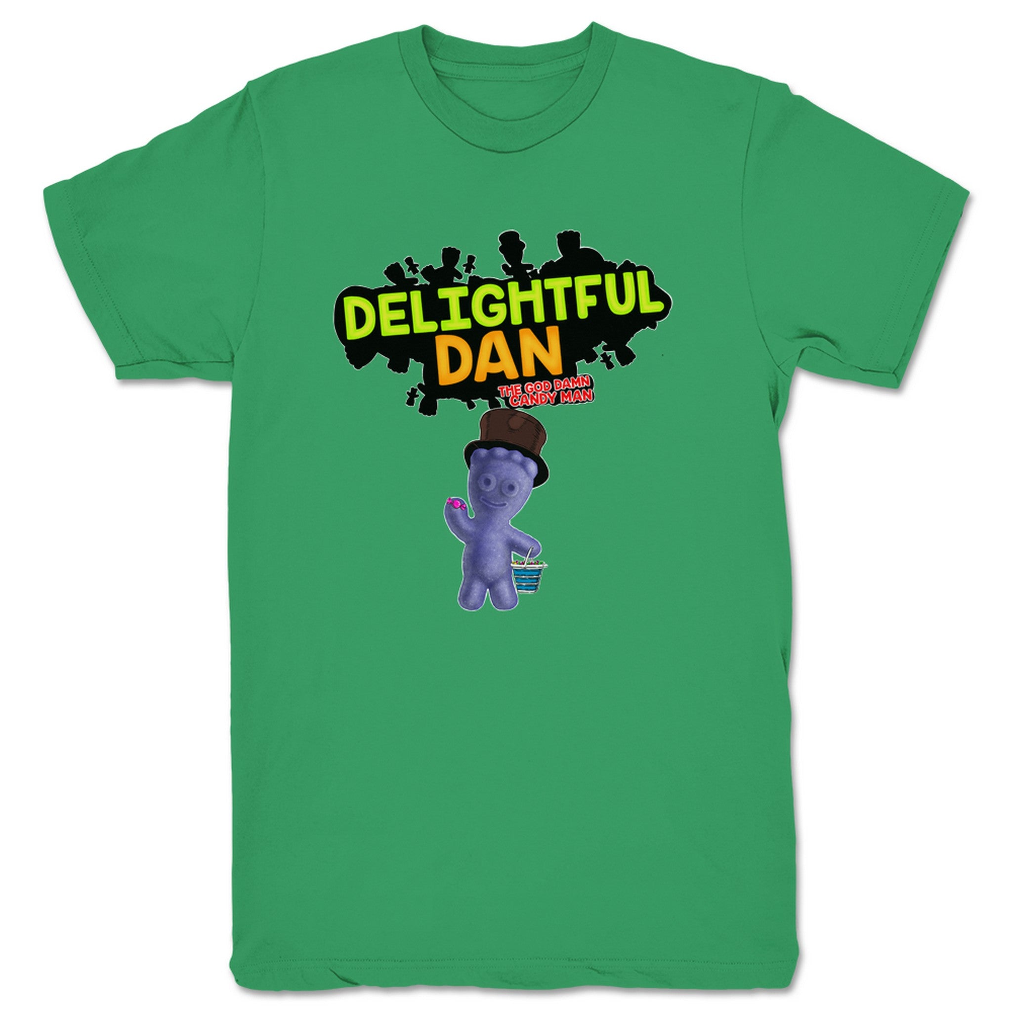 Delightful Dan the God Damn Candy Man God Damn Sour Patch Unisex Tee Kelly Green