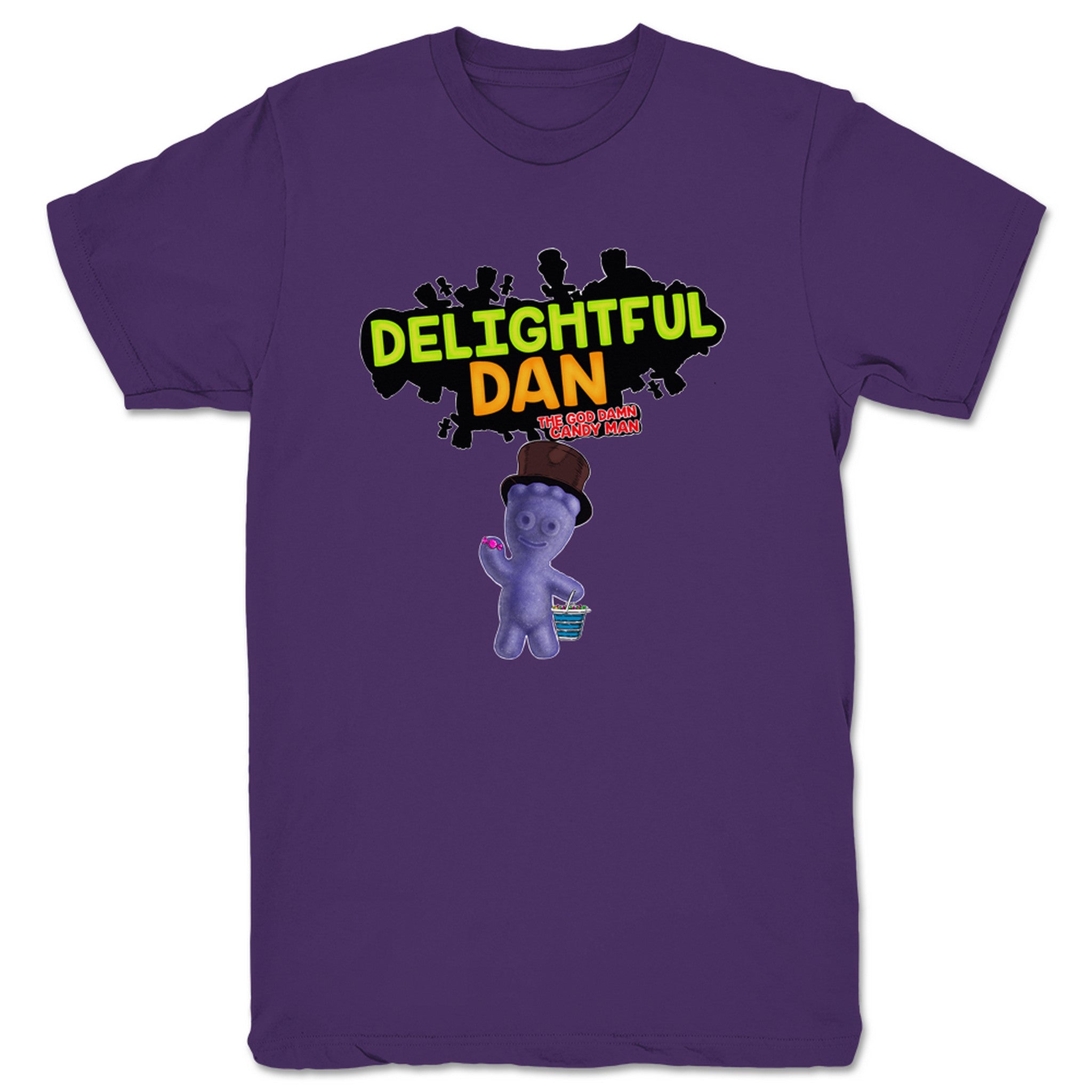 Delightful Dan the God Damn Candy Man God Damn Sour Patch Unisex Tee Purple