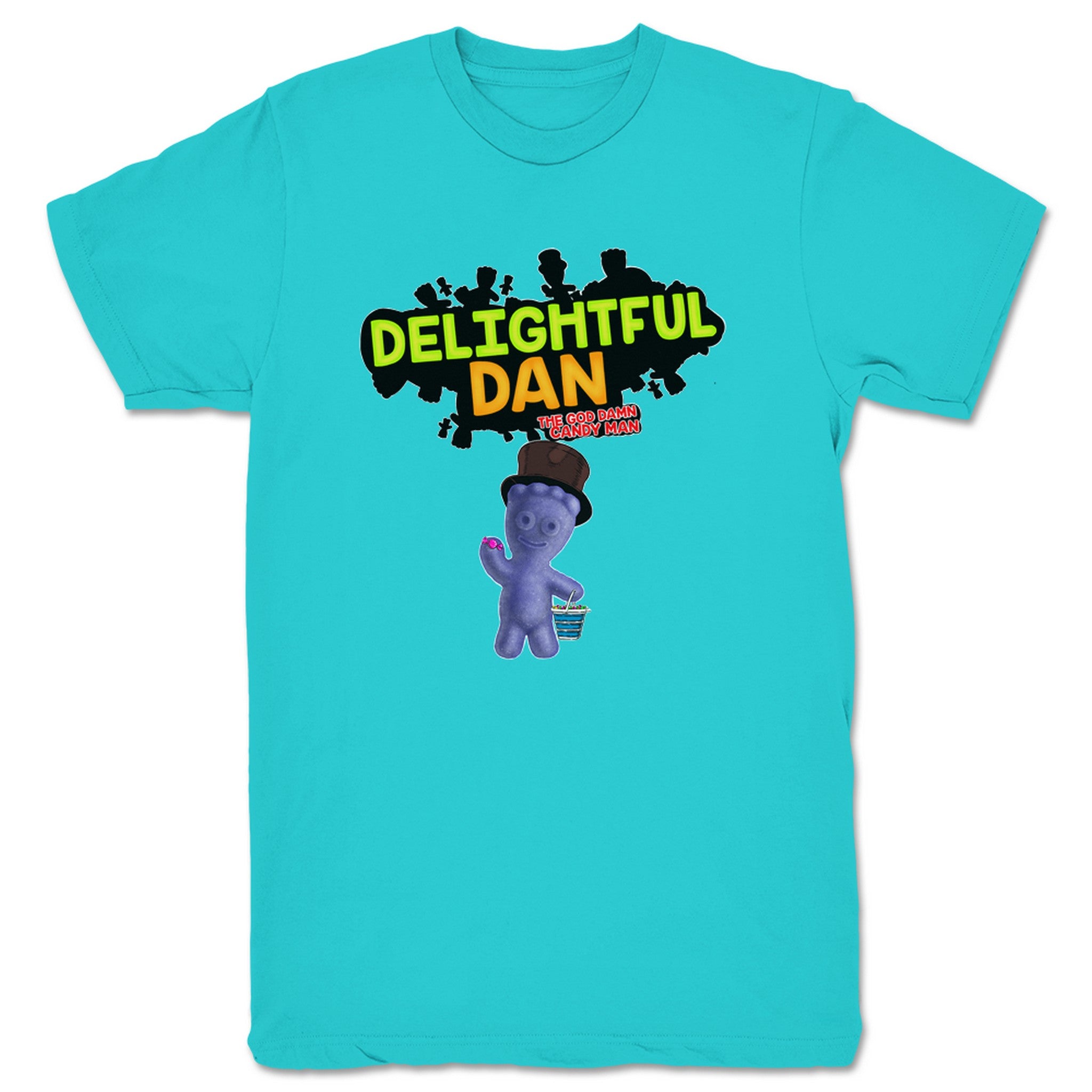 Delightful Dan the God Damn Candy Man God Damn Sour Patch Unisex Tee Tahiti Blue