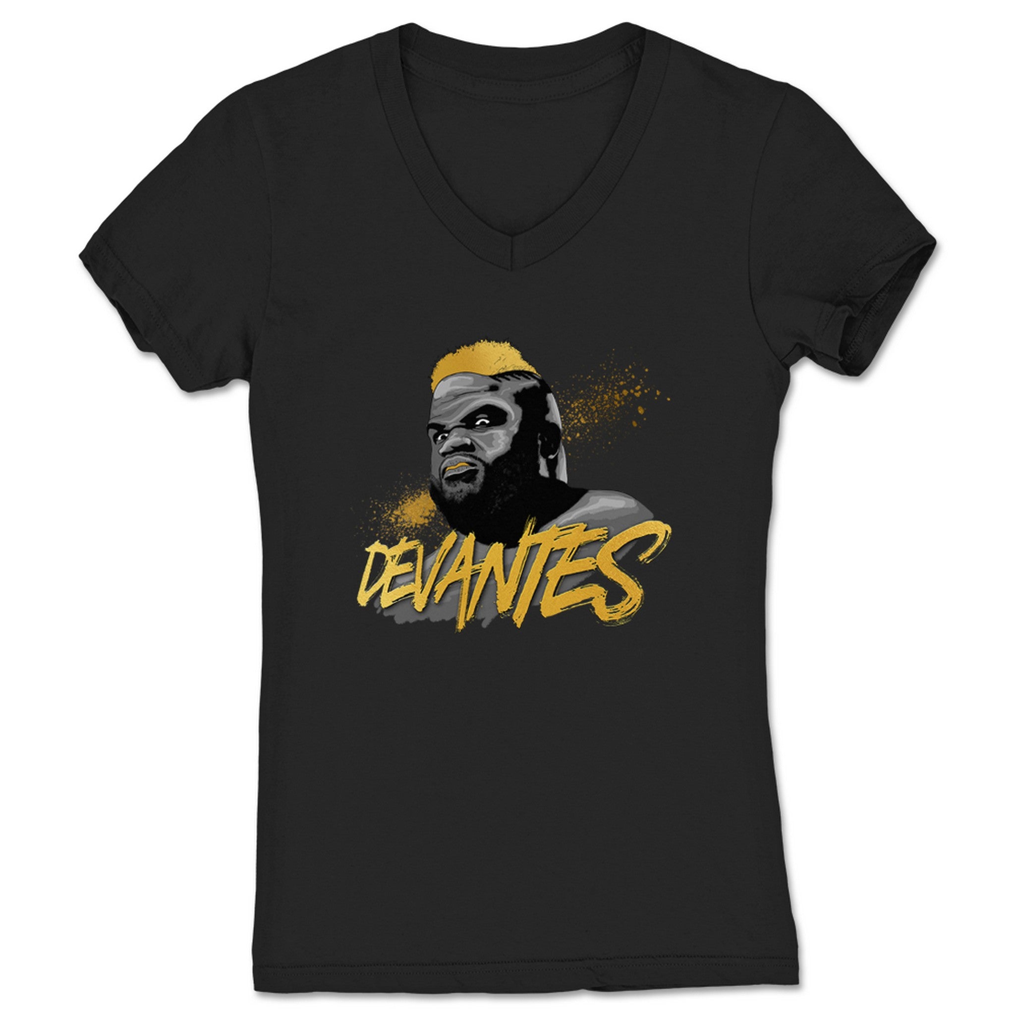 Devantes Devantes Women's V-Neck Black