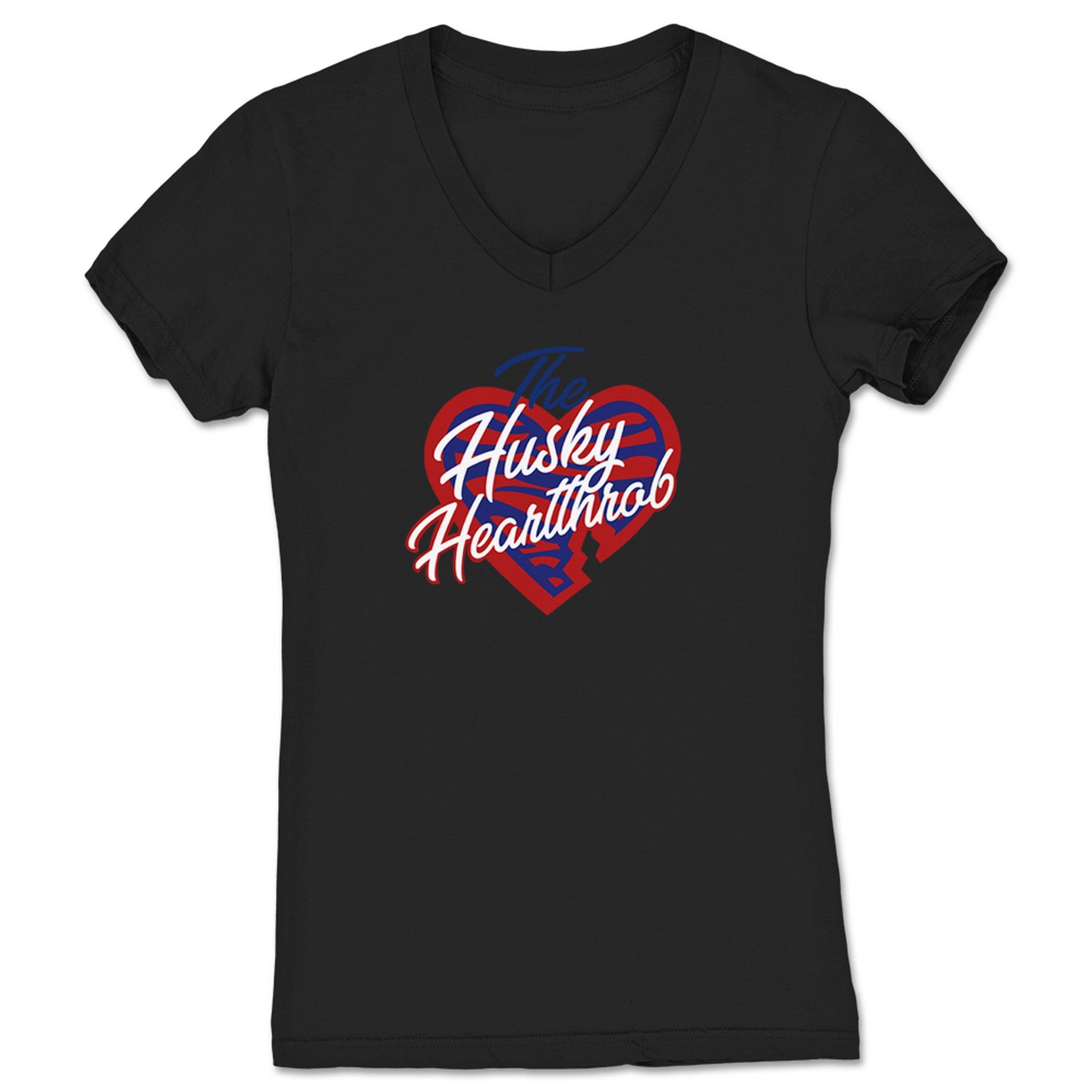 Doing the Favor Podcast Husky Heartbreaker Women's V-Neck Black