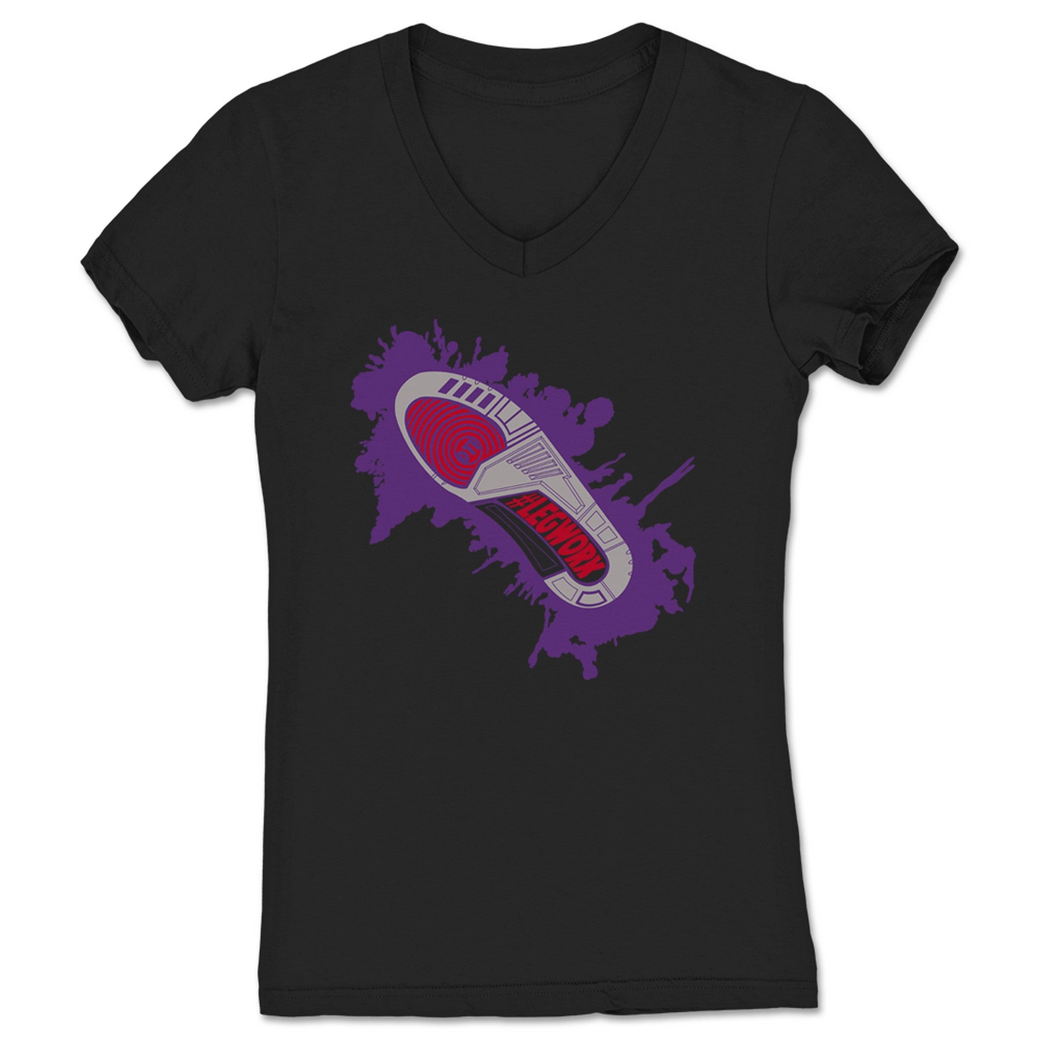 Doing the Favor Podcast Legwork 2.0 Women's V-Neck Black