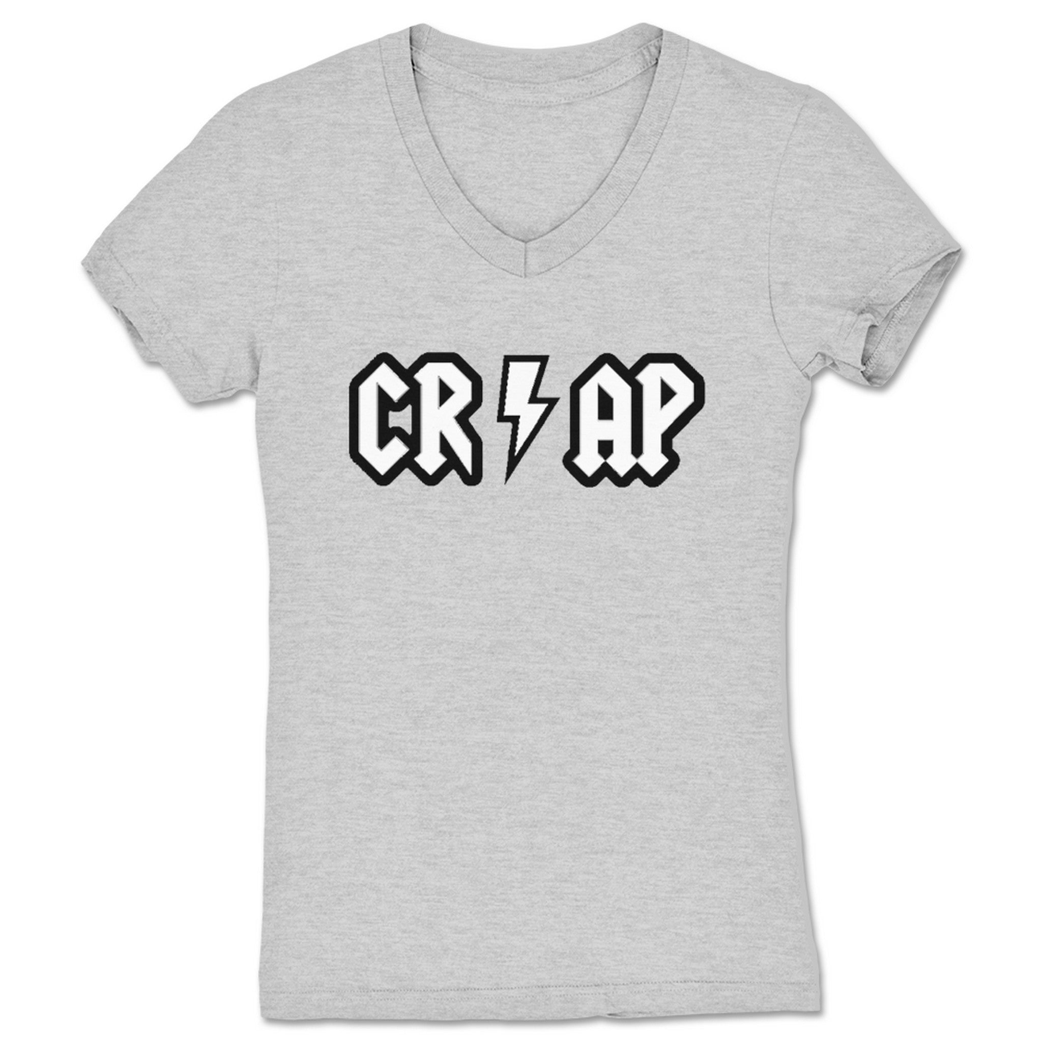Doug Crap Acrap/Dcrap Women's V-Neck Heather Grey