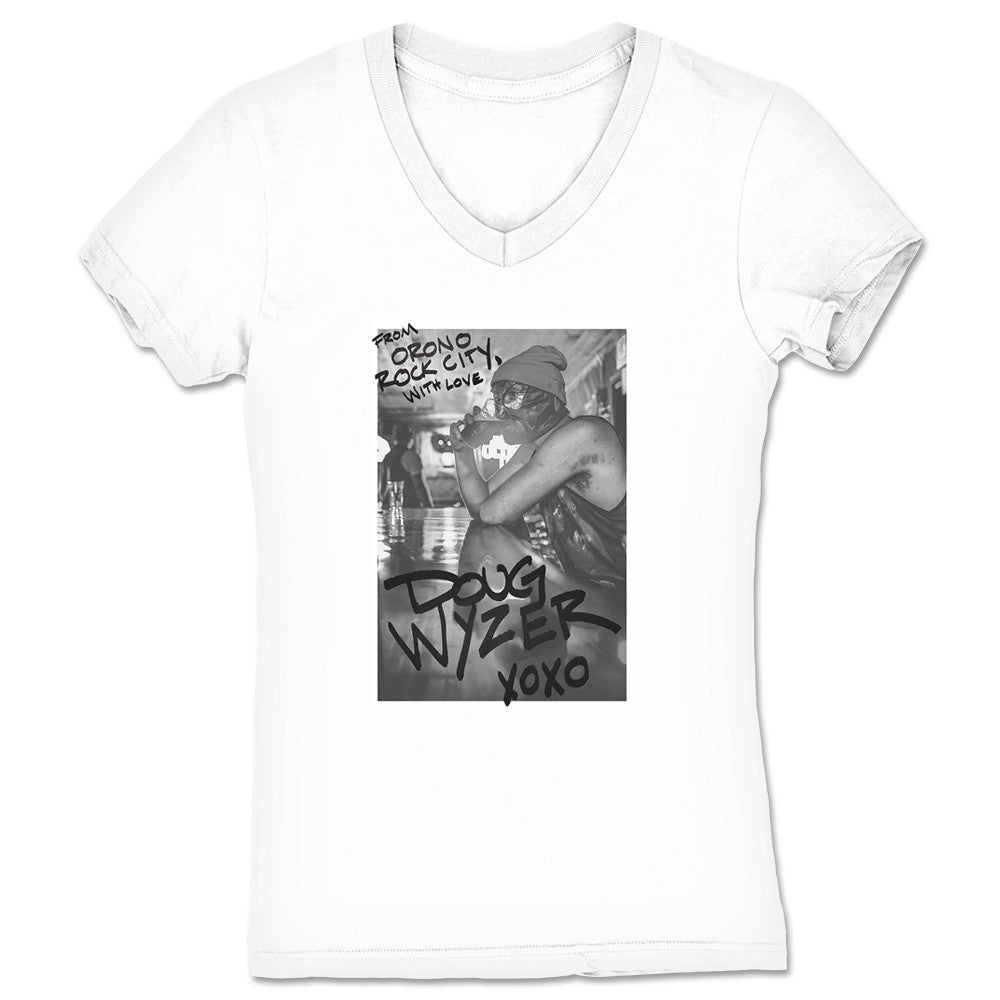 Doug Wyzer Dougie Sippin' 8x10 Women's V-Neck White