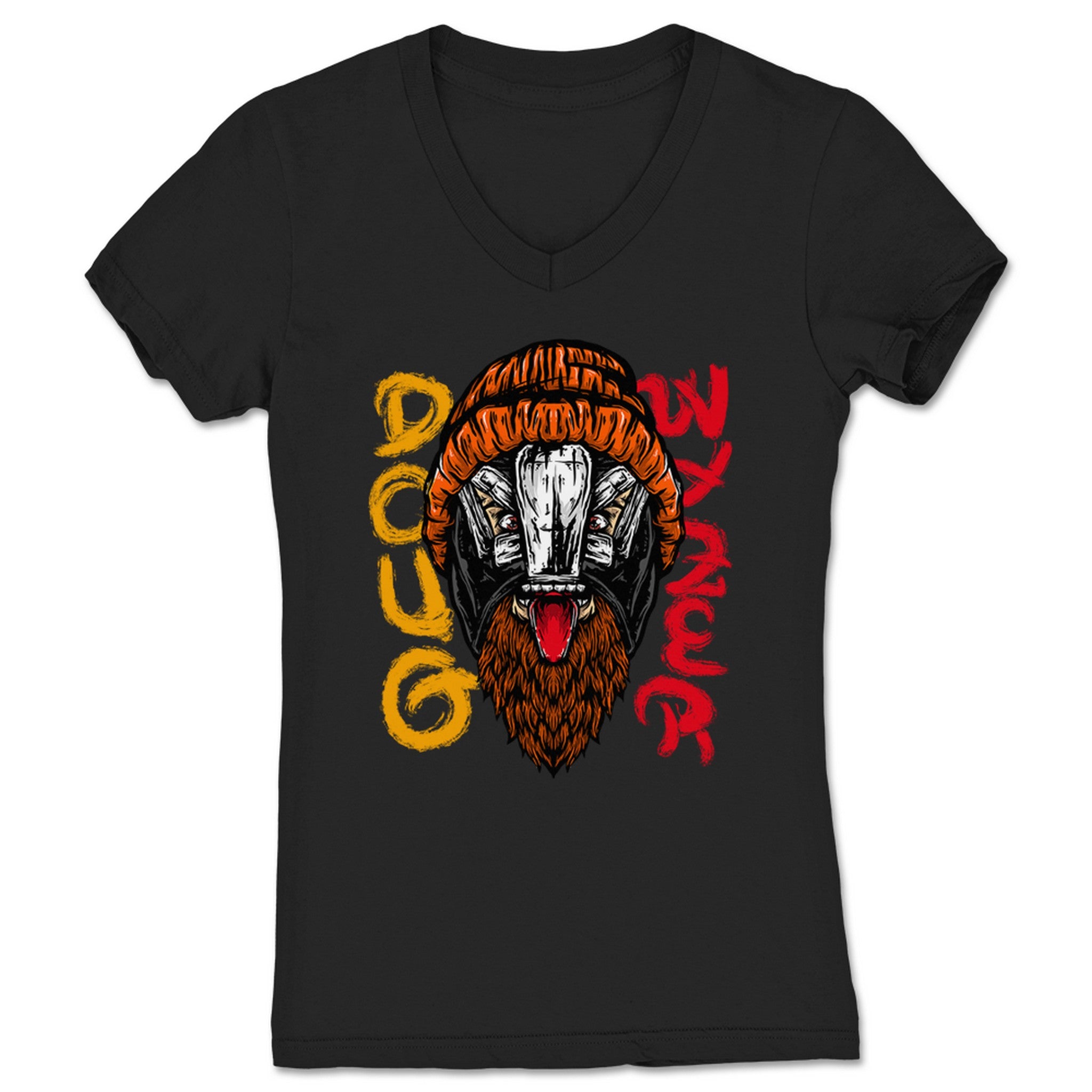 Doug Wyzer My Ugly Mug Women's V-Neck Black