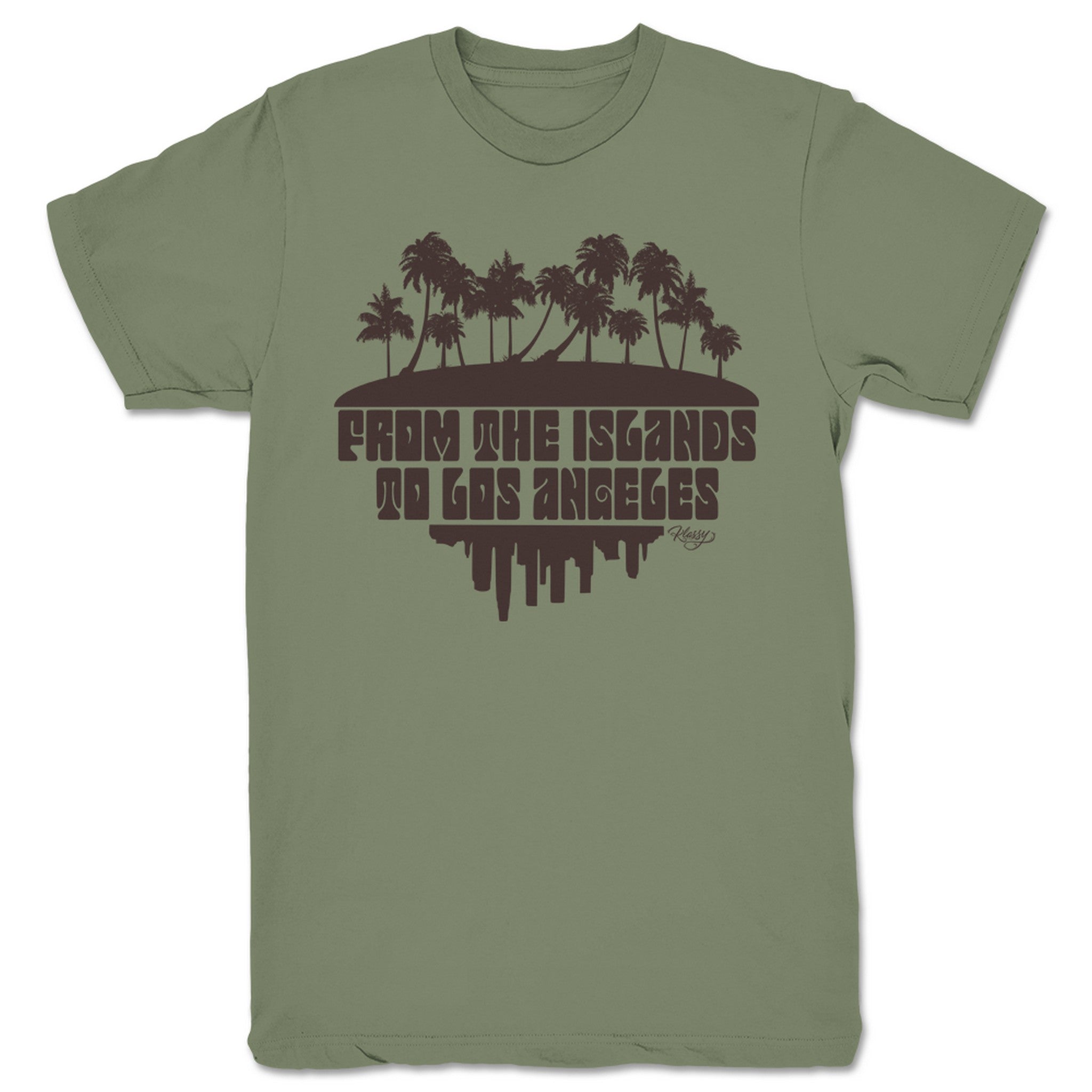 Emcee Klassy From the Islands to Los Angeles Unisex Tee Light Olive