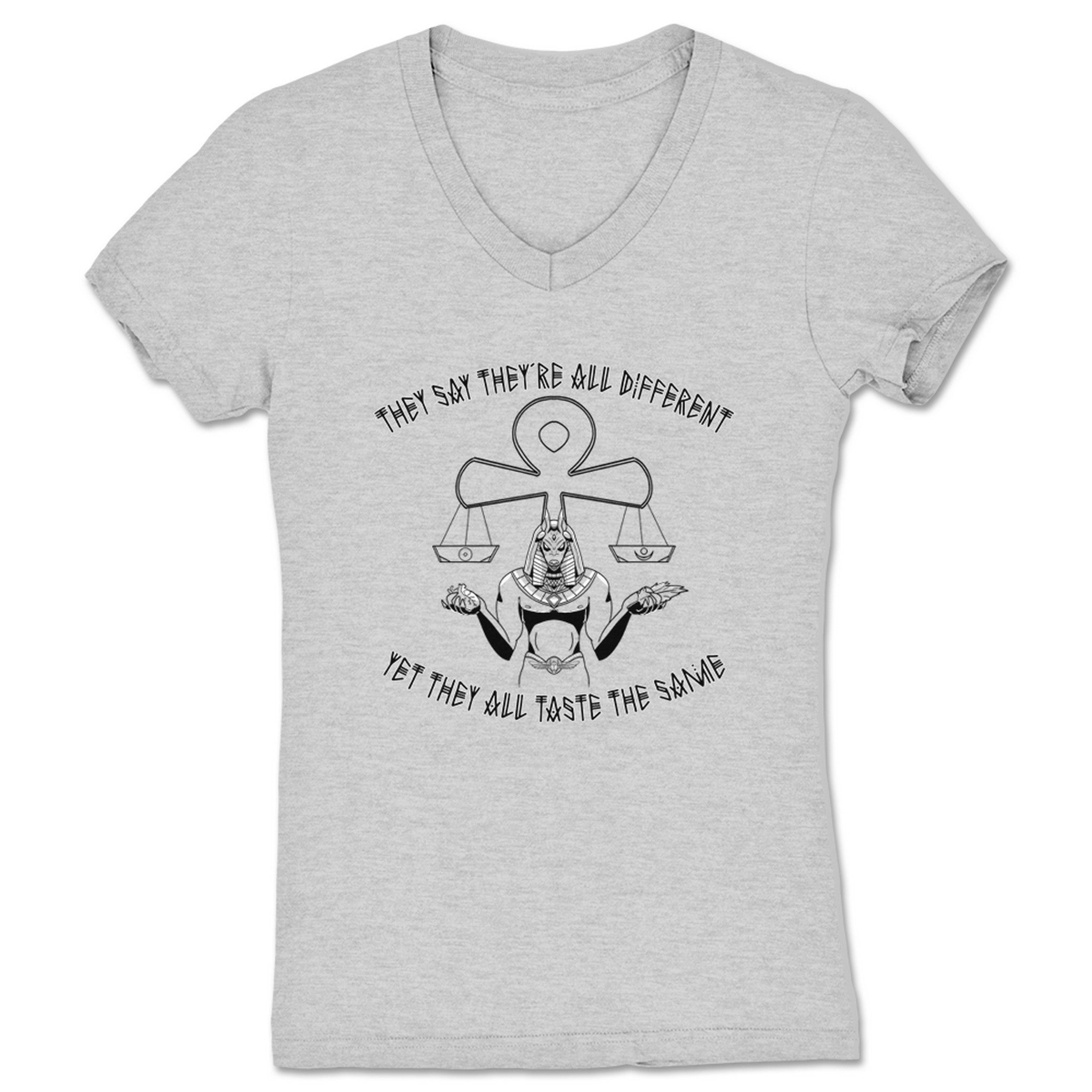 Everflame Art Anubis' Judgment Women's V-Neck Heather Grey