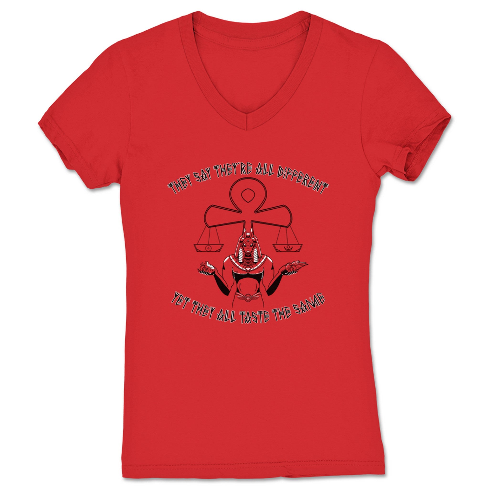Everflame Art Anubis' Judgment Women's V-Neck Red