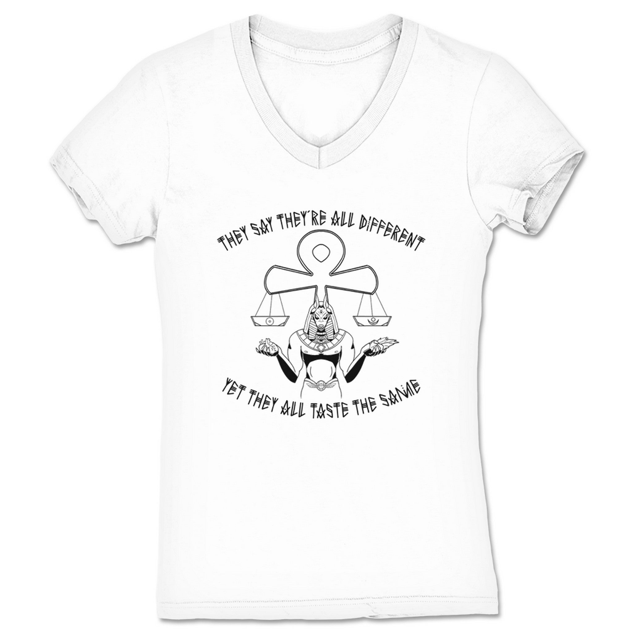 Everflame Art Anubis' Judgment Women's V-Neck White