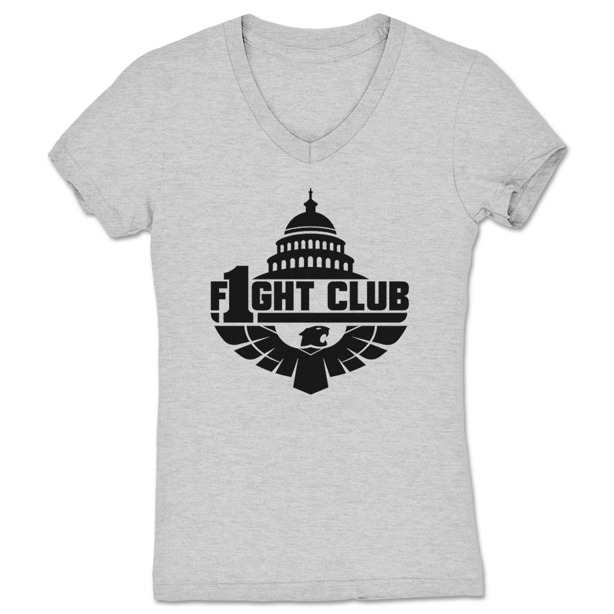 F1ght Club Pro Wrestling Join the F1ght Women's V-Neck Heather Grey