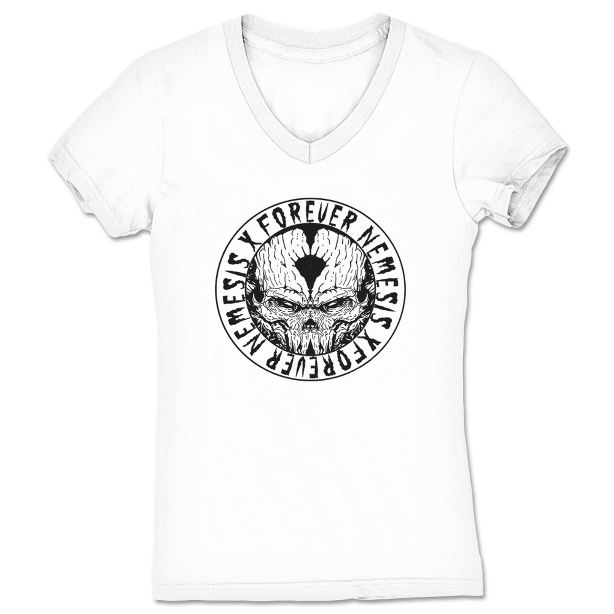ForeverXNemesis ForeverXNemesis Logo Women's V-Neck White
