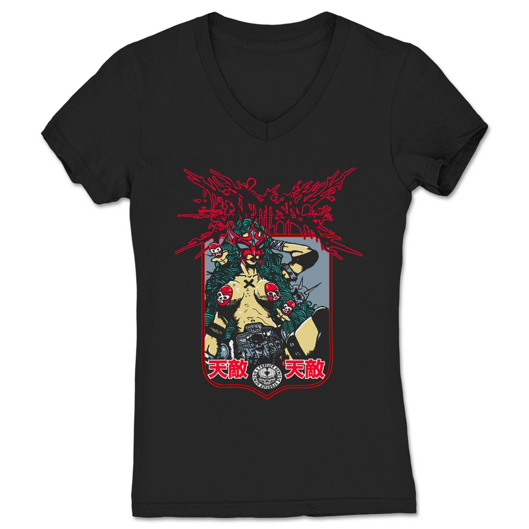 ForeverXNemesis Goddess of Lucha Women's V-Neck Black