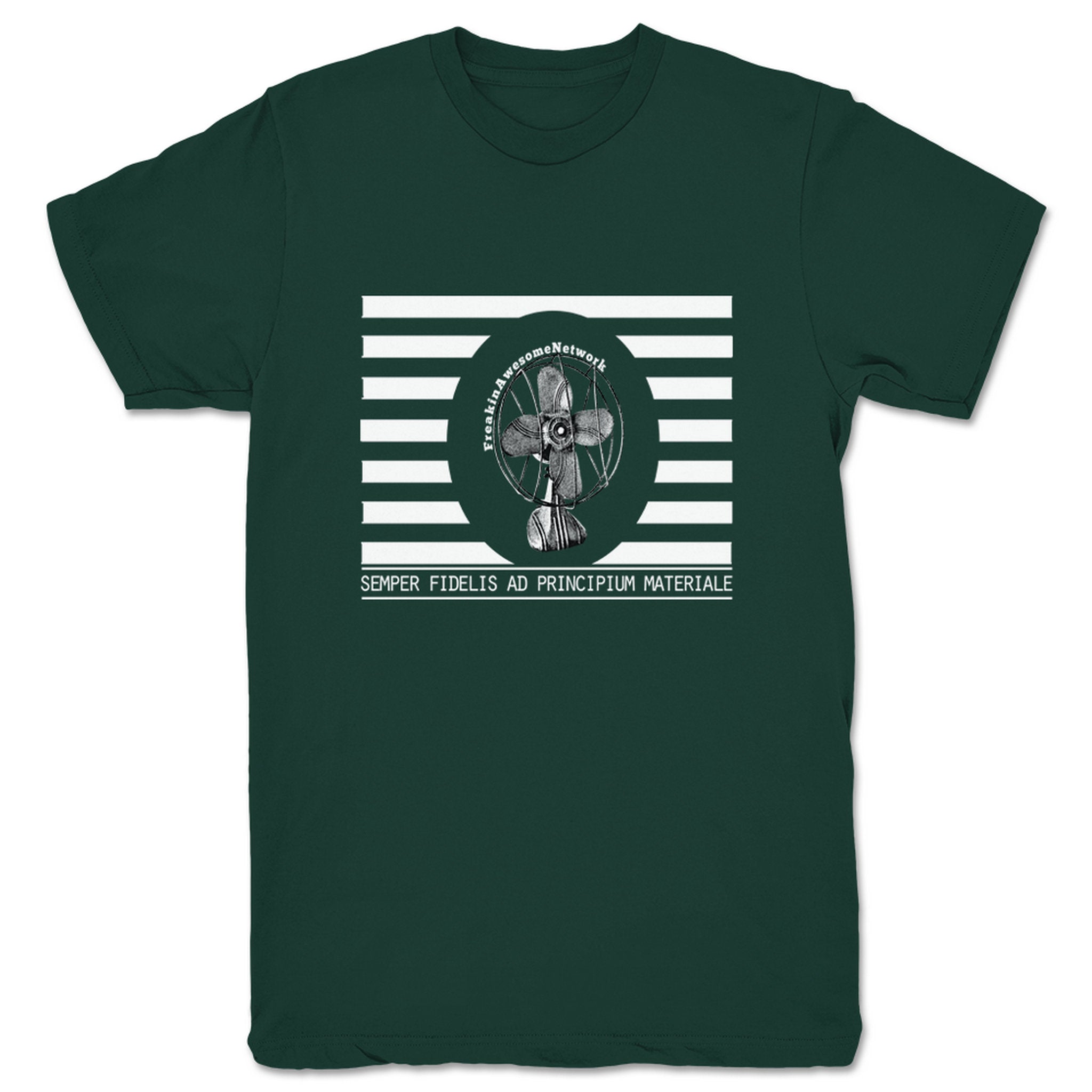 Freakin' Awesome Network FAN Flag Unisex Tee Forest Green