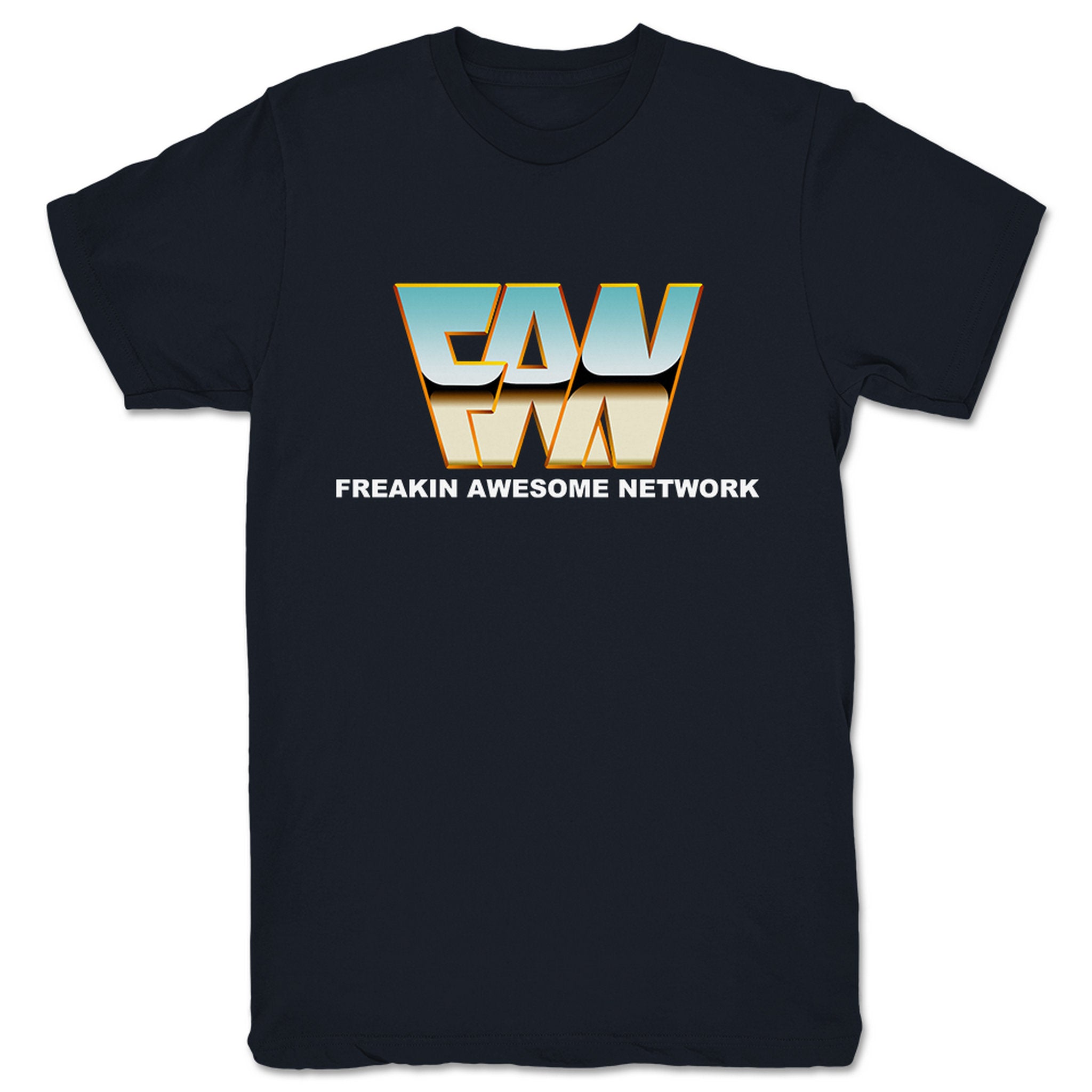 Freakin' Awesome Network Retro FAN Unisex Tee Navy