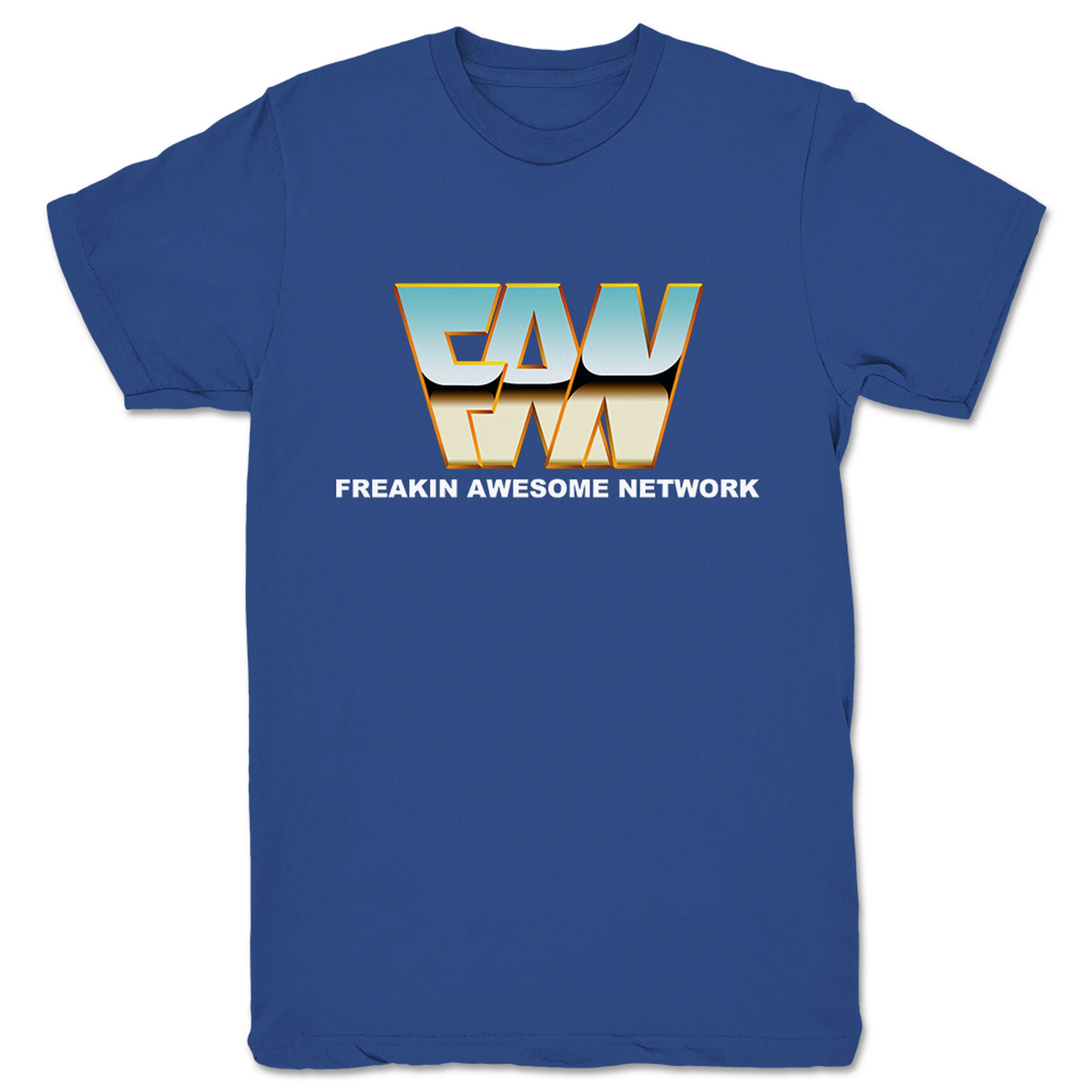 Freakin' Awesome Network Retro FAN Unisex Tee Royal Blue