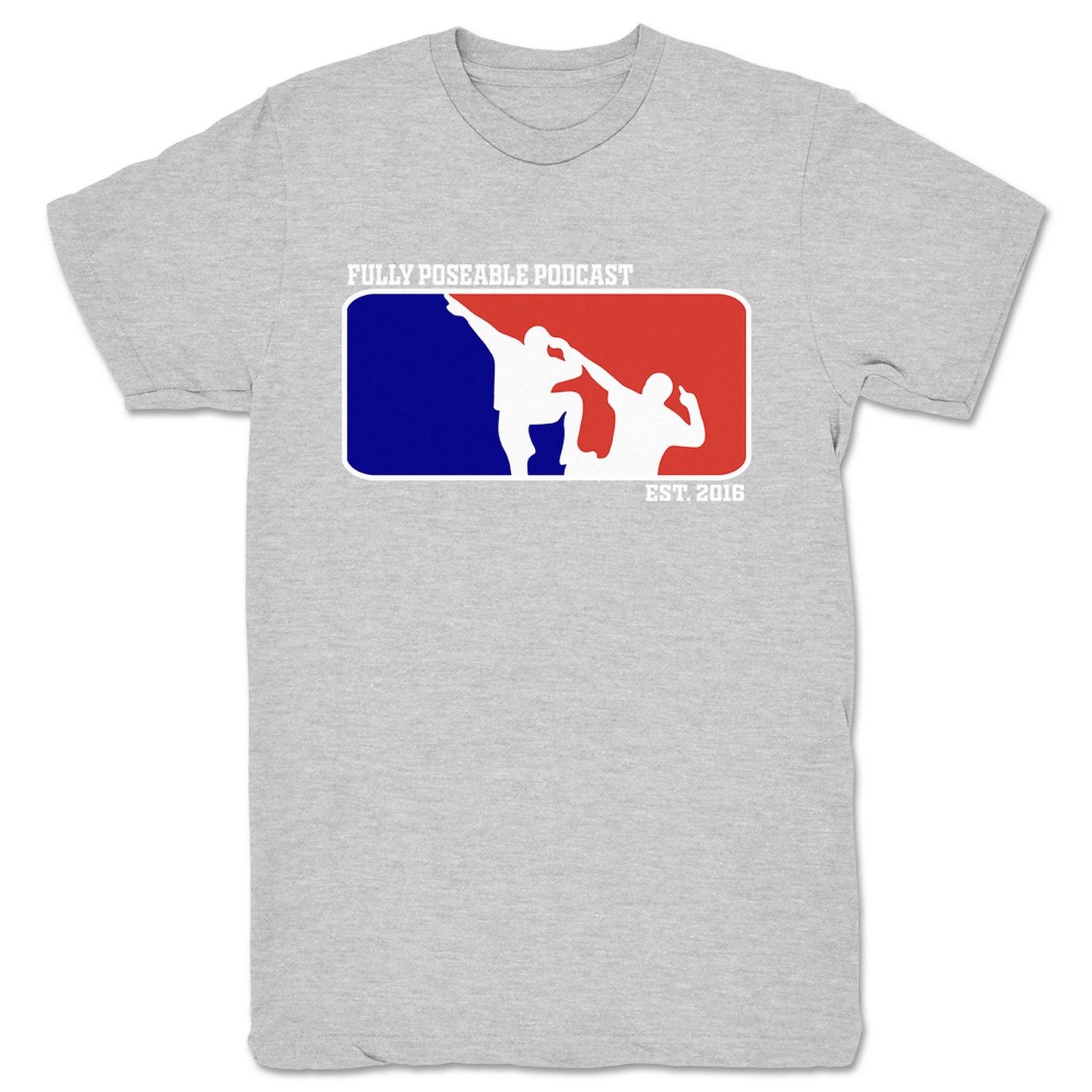 FullyPoseable Wrestling Figure Podcast #FigLife League Unisex Tee Heather Grey