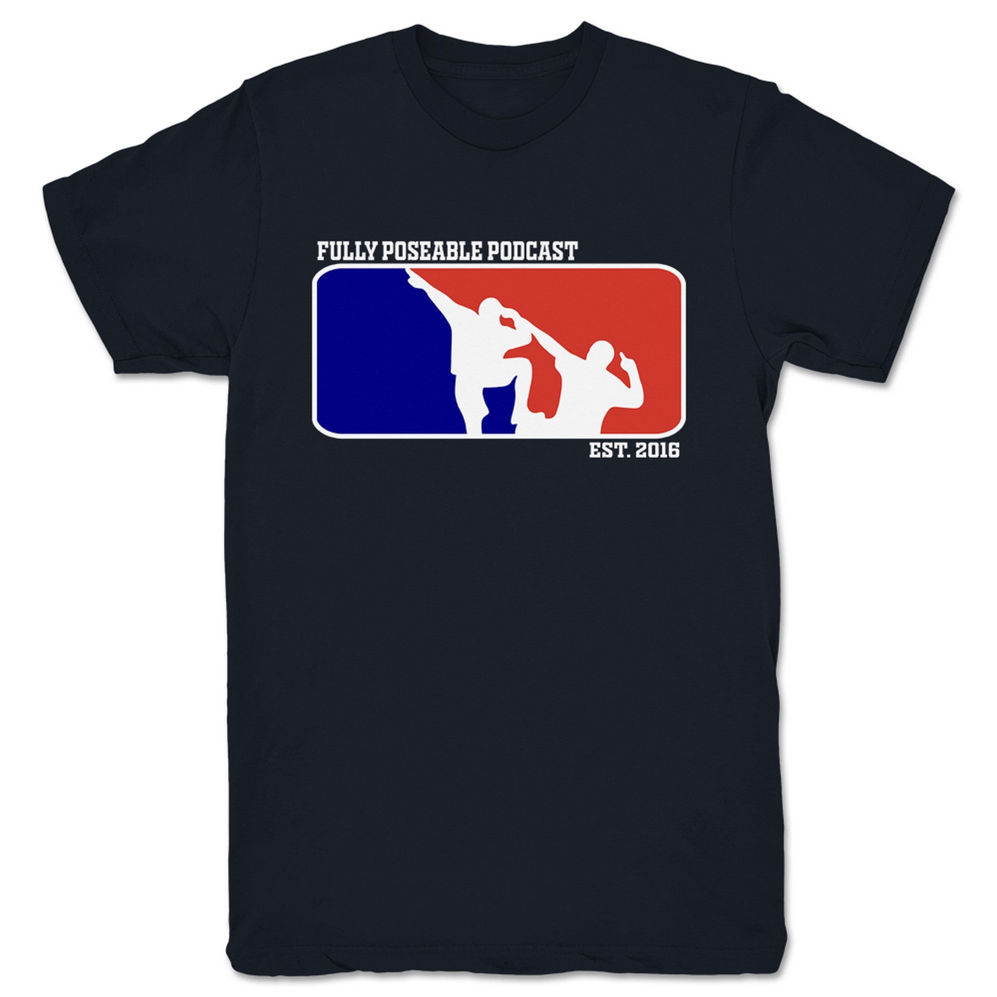 FullyPoseable Wrestling Figure Podcast #FigLife League Unisex Tee Navy