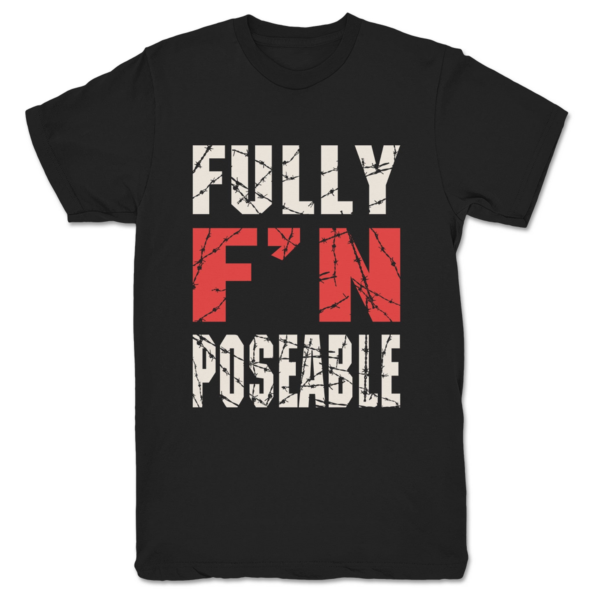 FullyPoseable Wrestling Figure Podcast Fully F'N Poseable Unisex Tee Black