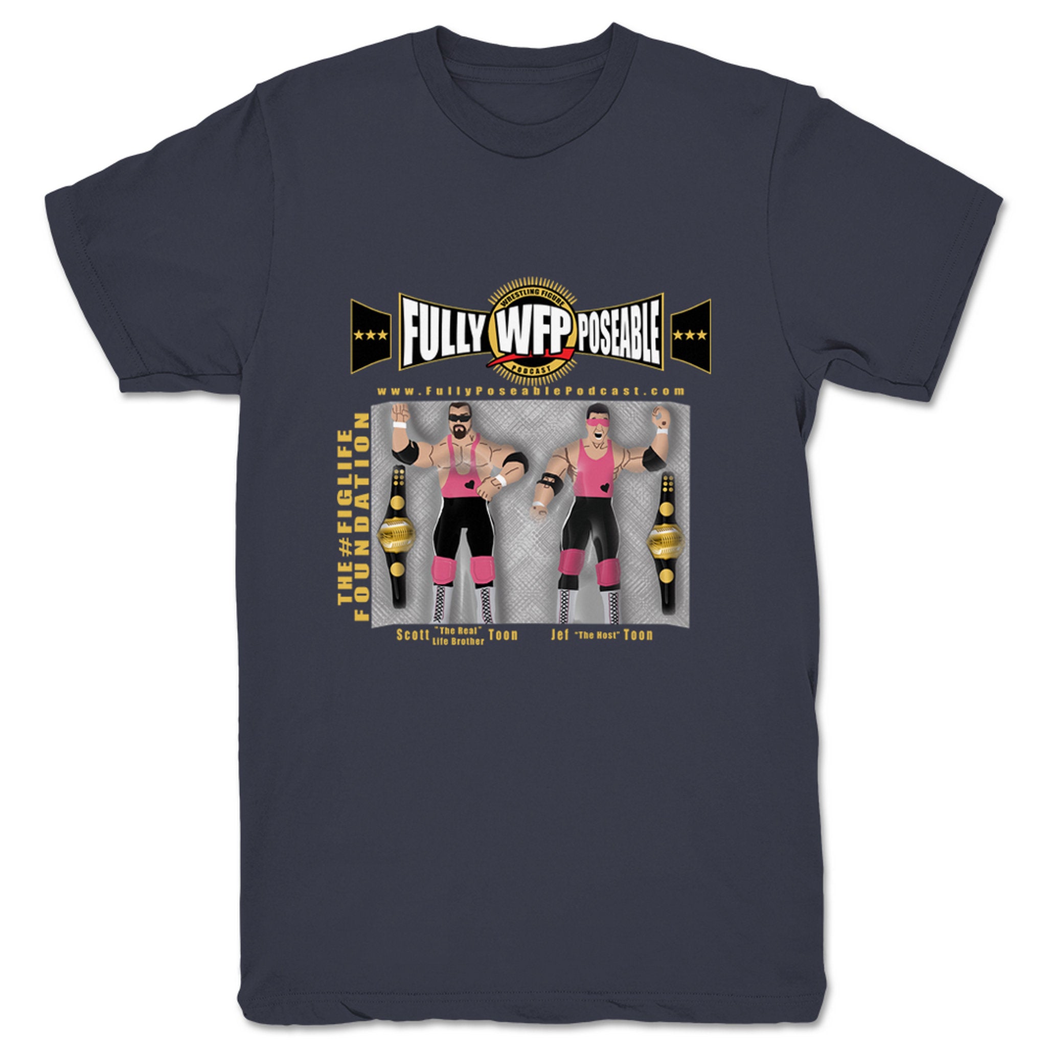 FullyPoseable Wrestling Figure Podcast FullyPoseable Classically Jakked Unisex Tee Indigo