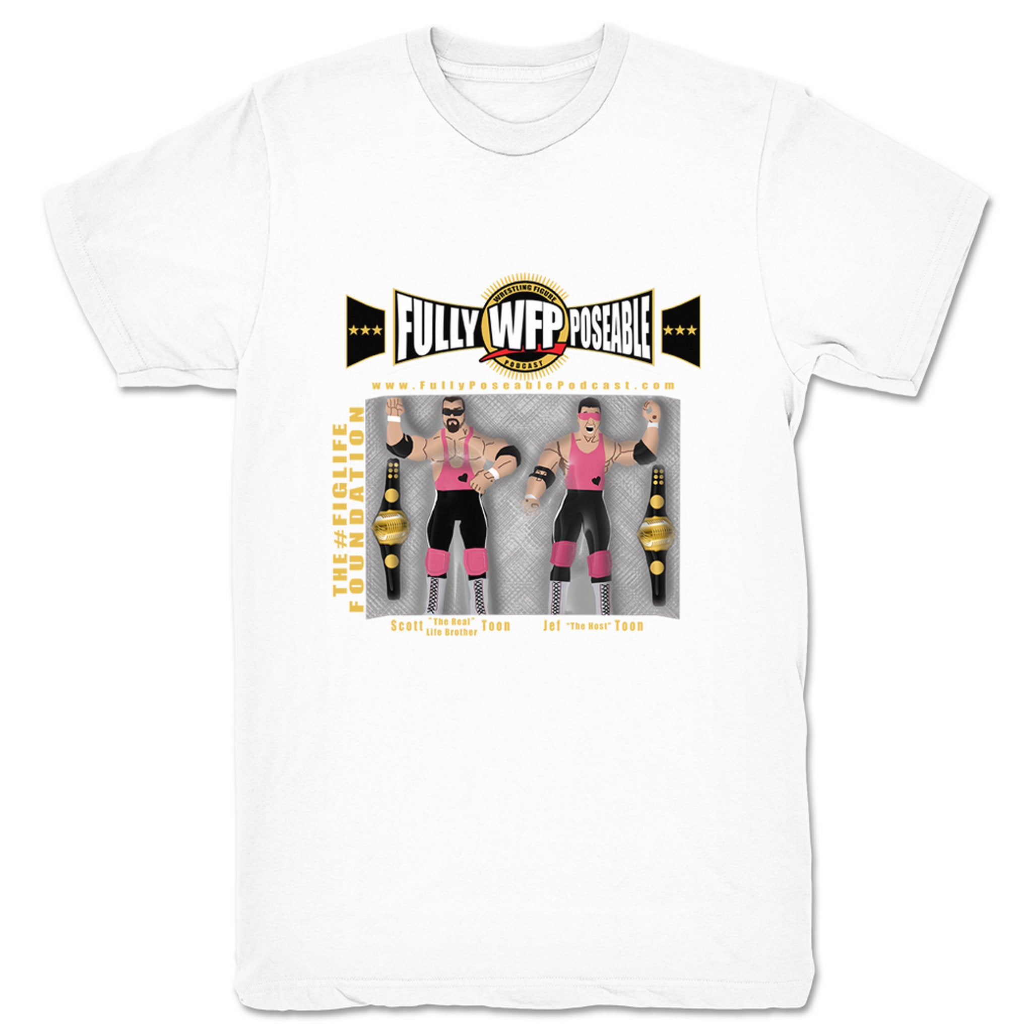 FullyPoseable Wrestling Figure Podcast FullyPoseable Classically Jakked Unisex Tee White