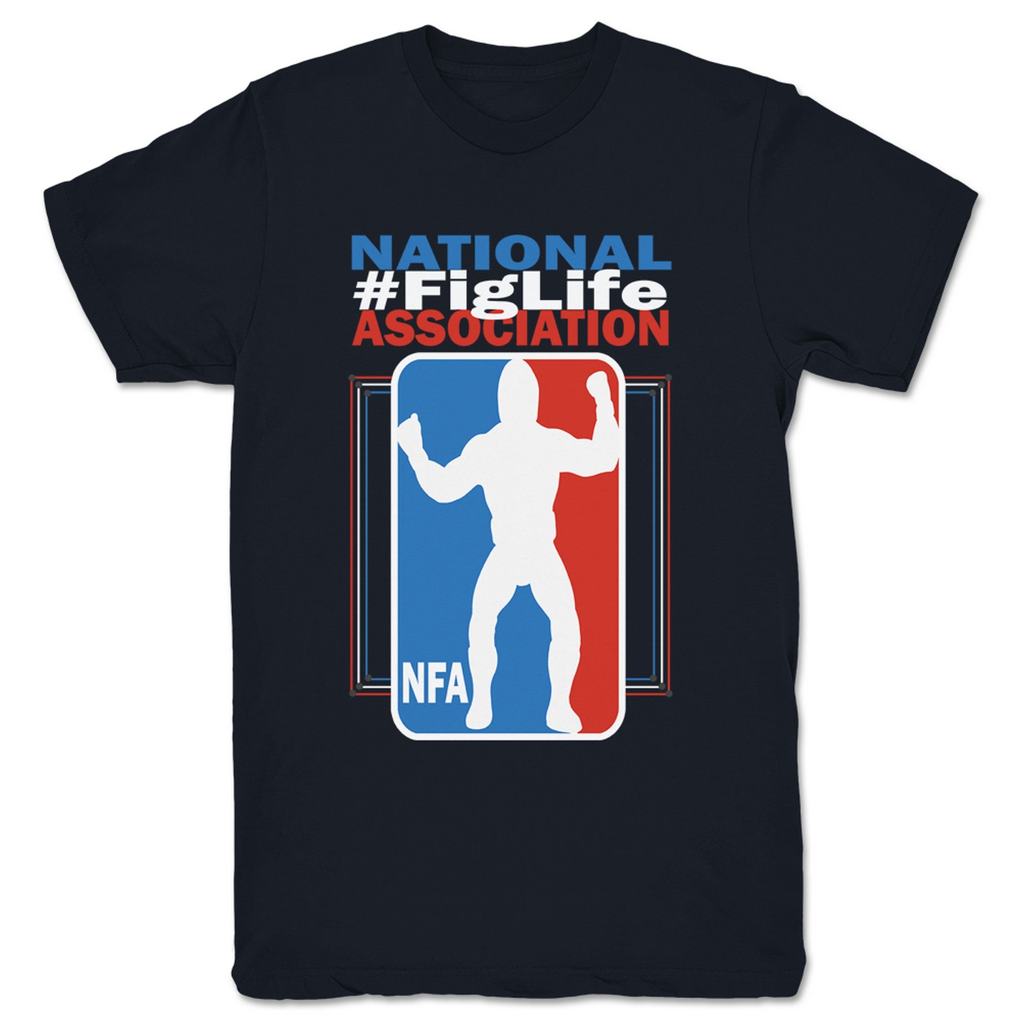 FullyPoseable Wrestling Figure Podcast National #FigLife Association Unisex Tee Navy