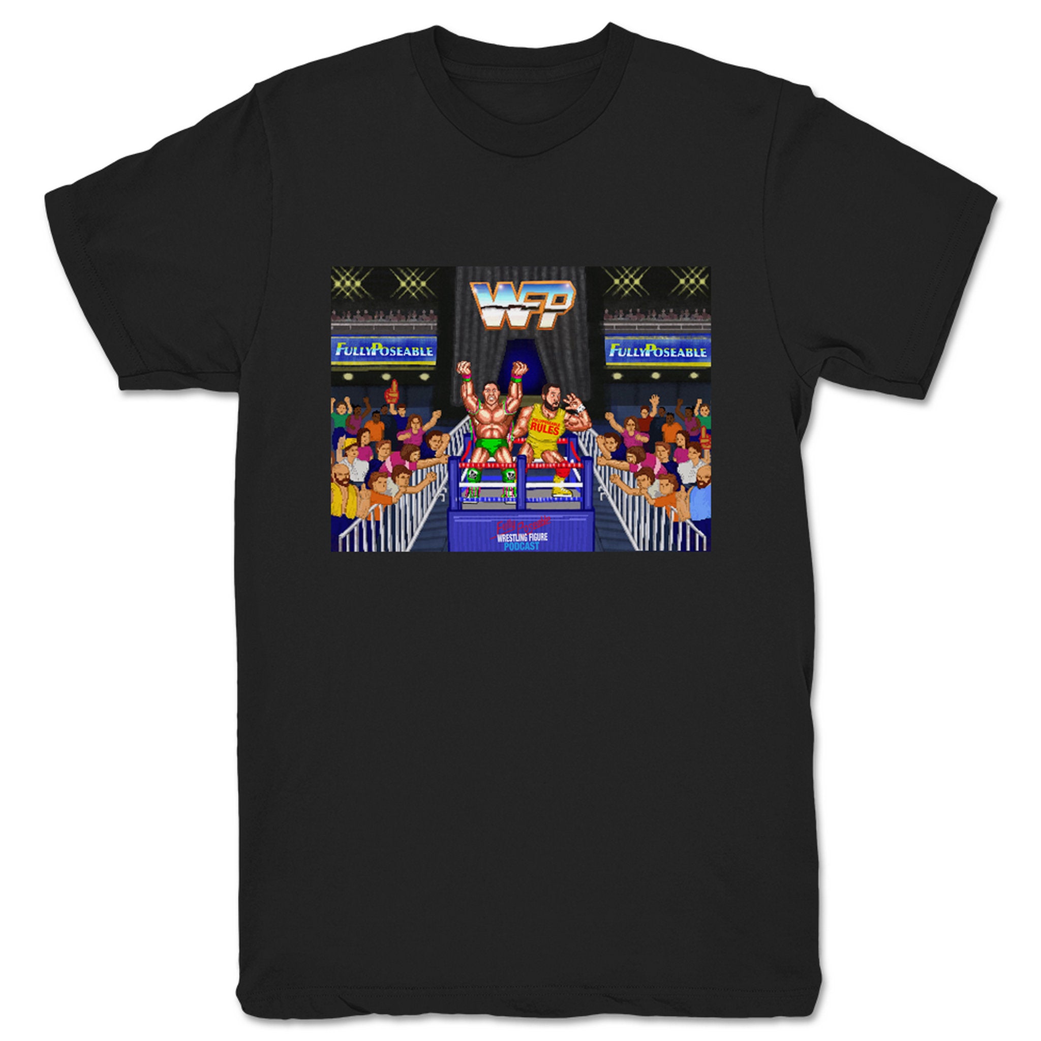 FullyPoseable Wrestling Figure Podcast Wrestling Figure Fest Unisex Tee Black