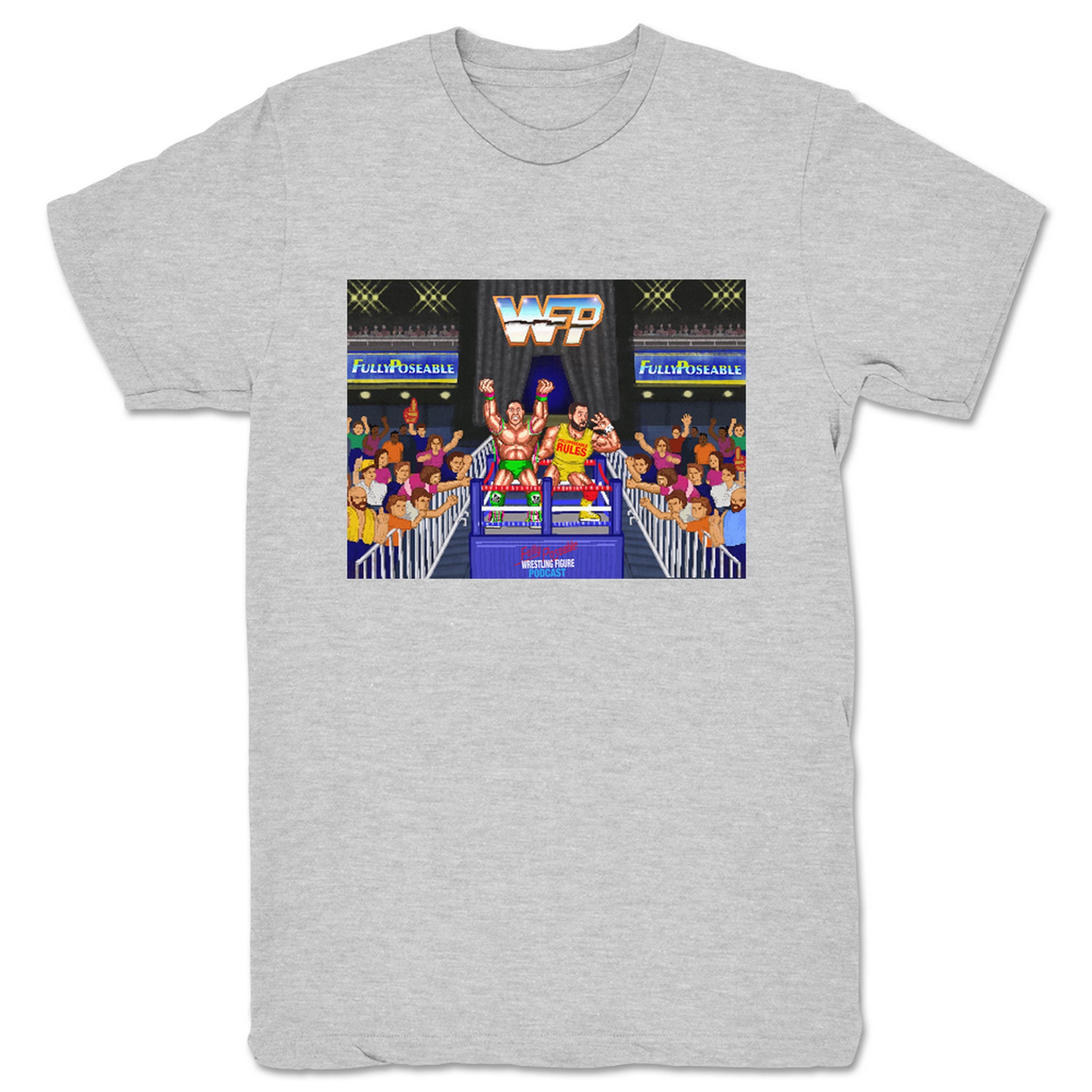 FullyPoseable Wrestling Figure Podcast Wrestling Figure Fest Unisex Tee Heather Grey