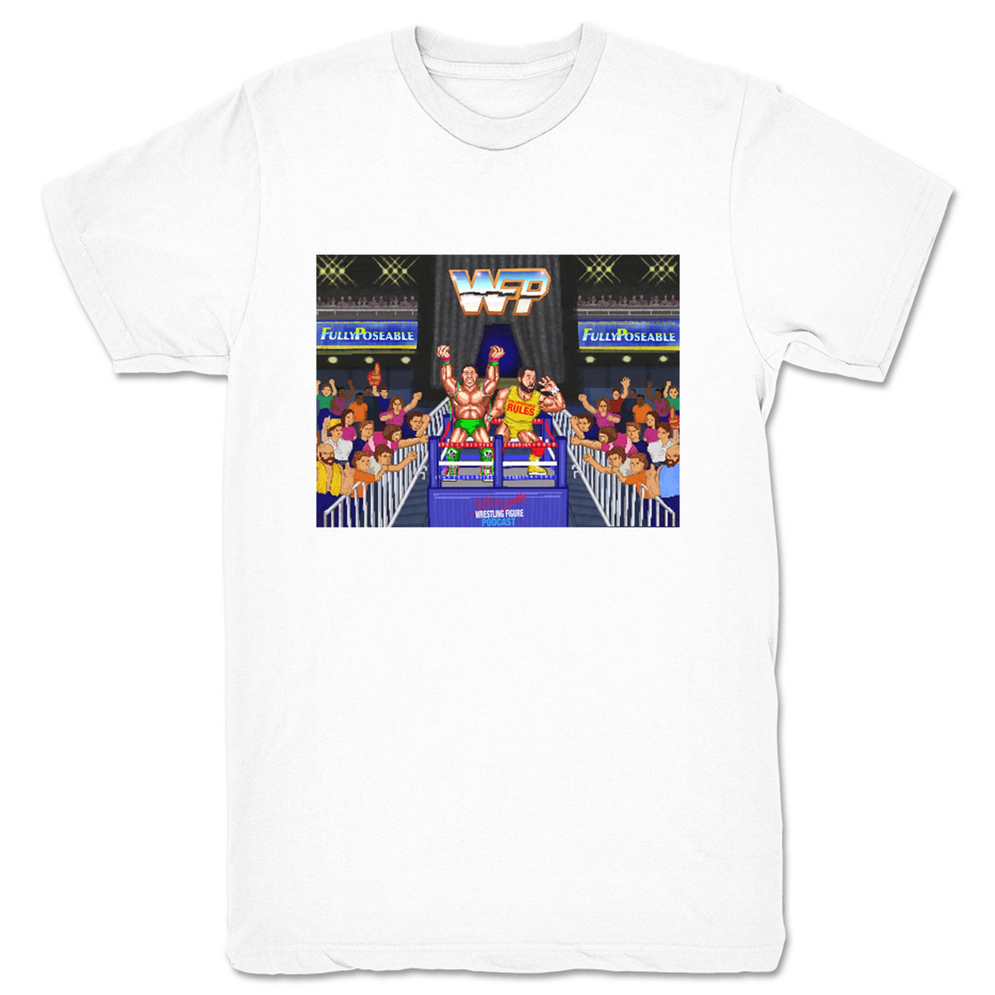 FullyPoseable Wrestling Figure Podcast Wrestling Figure Fest Unisex Tee White