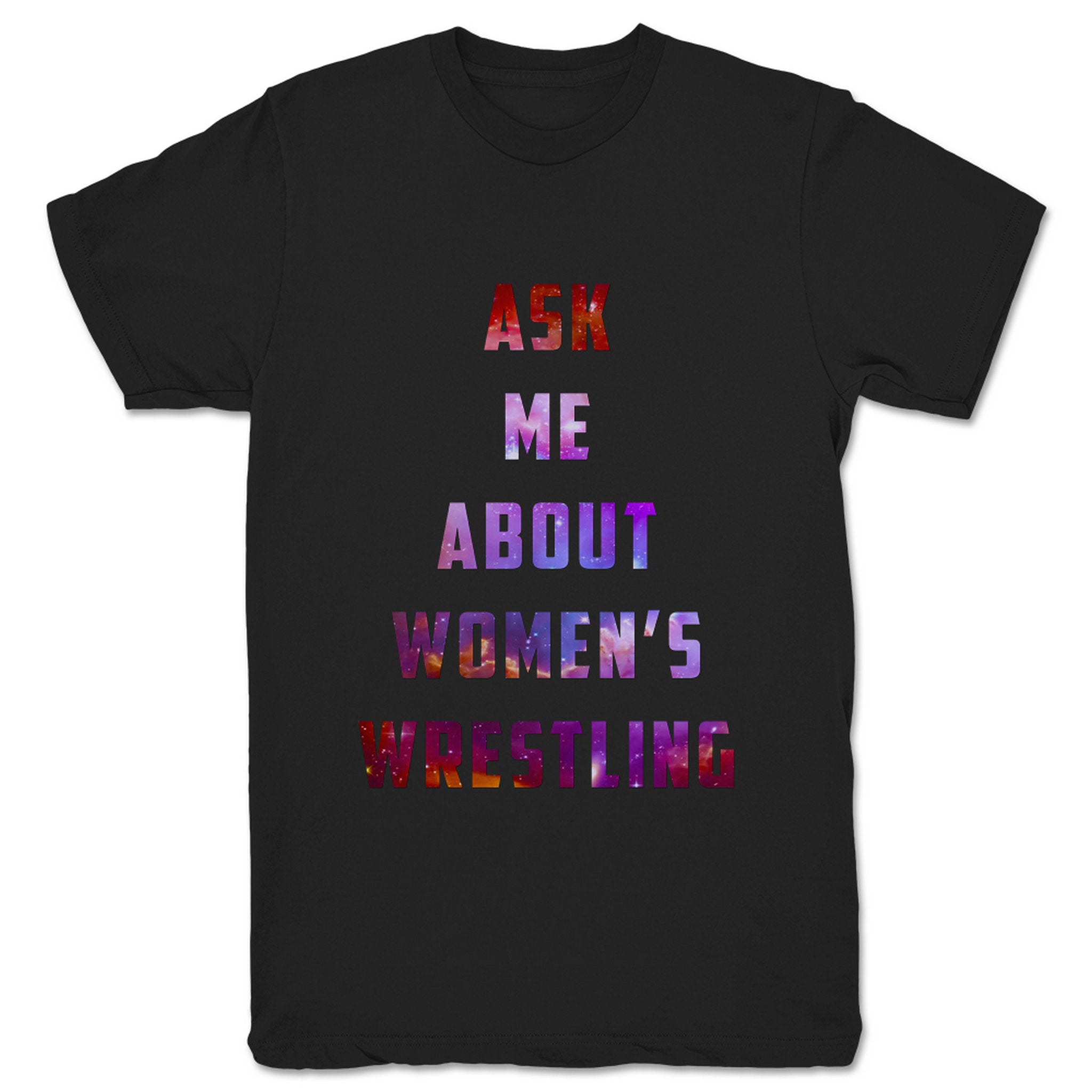 Girl Talk with Gabby Ask Me About Women's Wrestling Unisex Tee Black