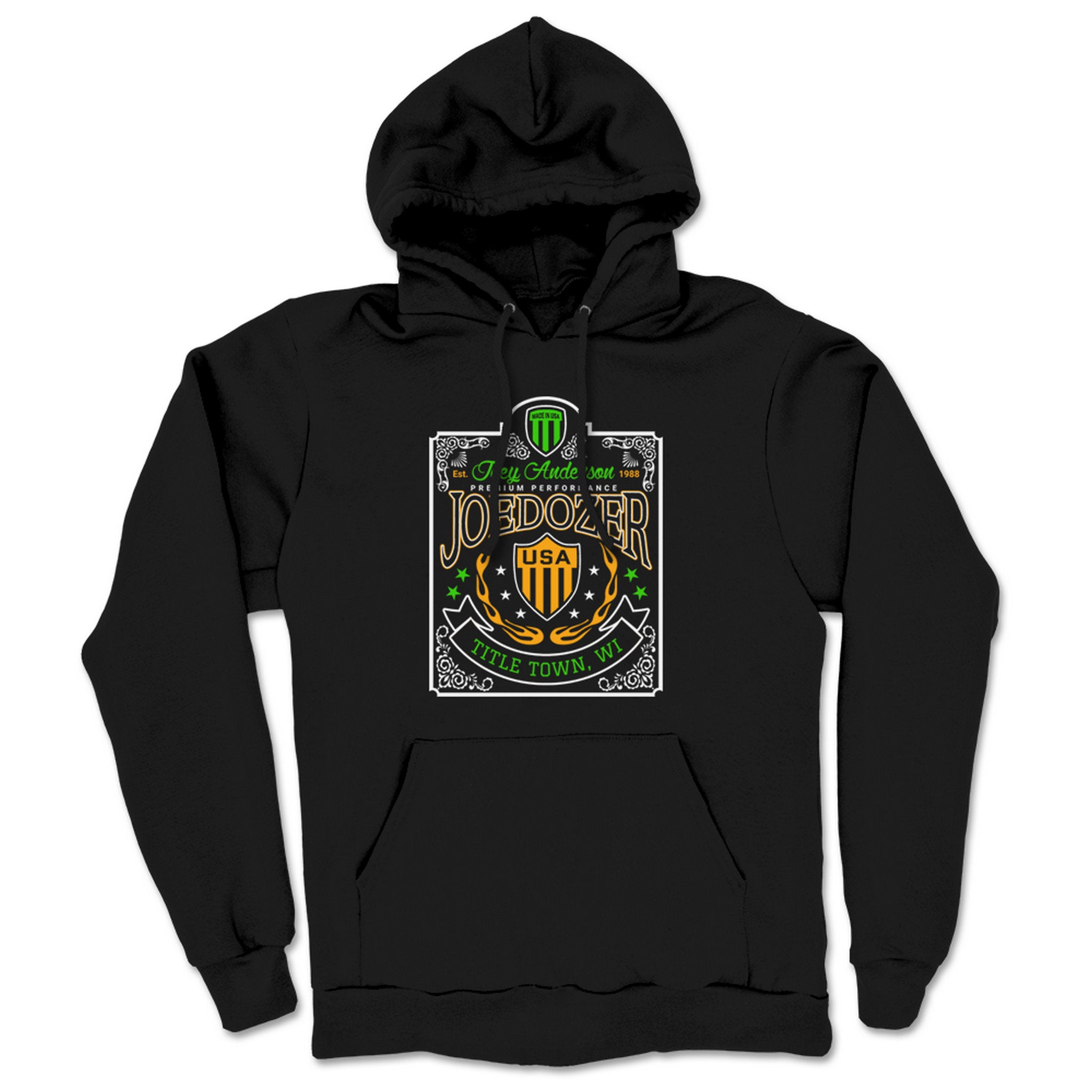 Guns & Beer Premium Performance Midweight Pullover Hoodie Black