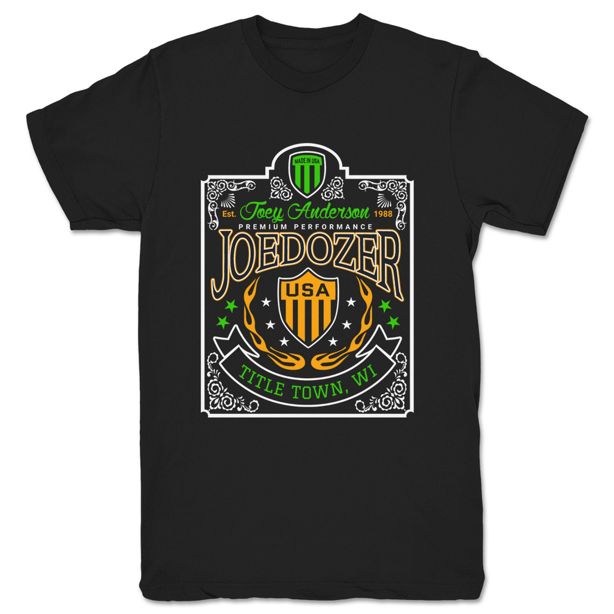 Guns & Beer Premium Performance Unisex Tee Black