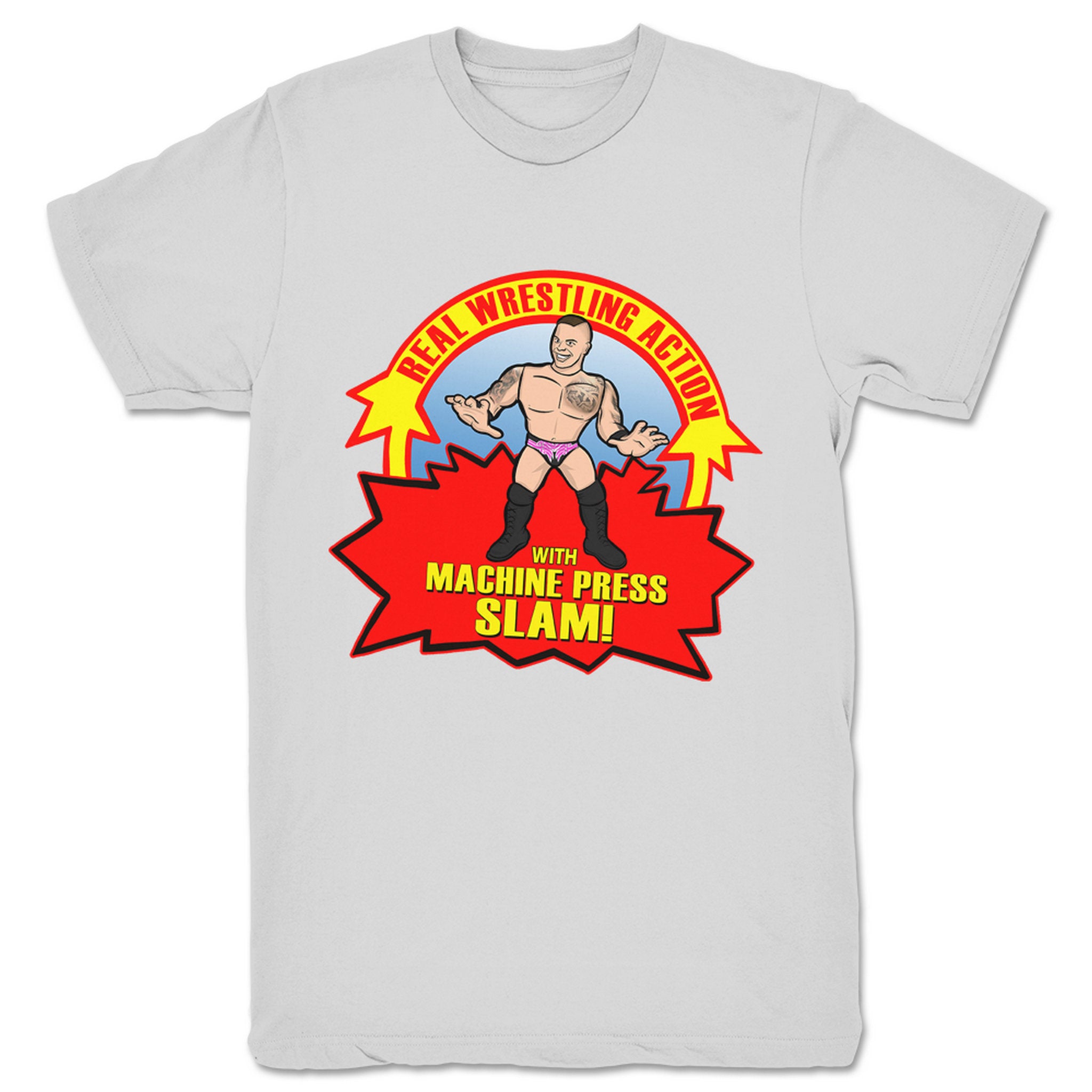 Hank Miller Machine Press Slam Unisex Tee Light Grey