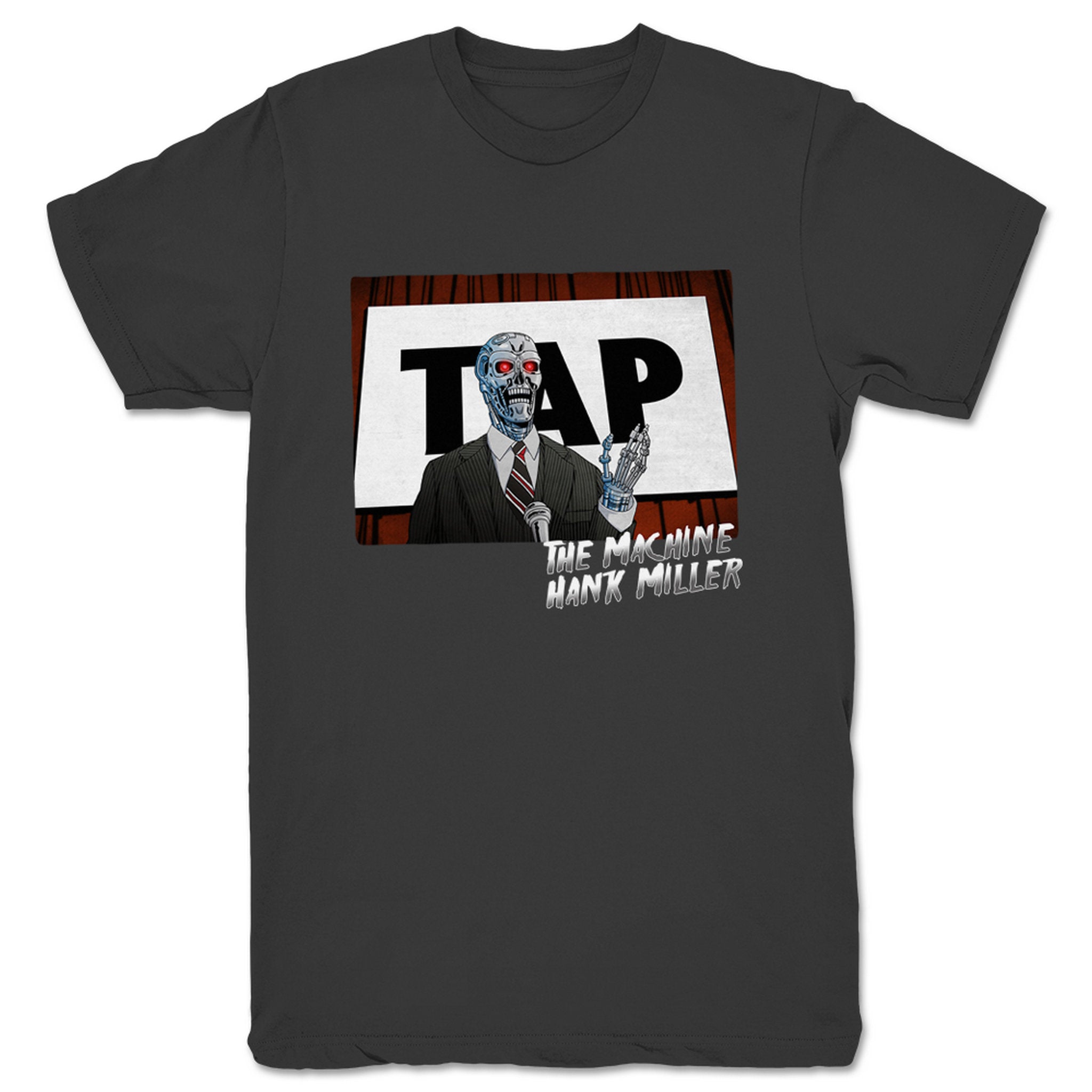 Hank Miller Obey or Tap Unisex Tee Dark Grey