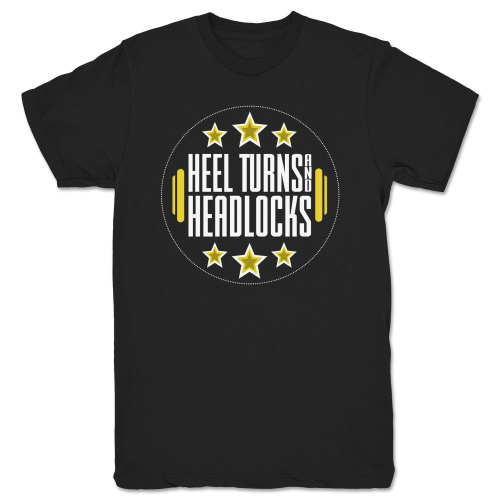Heel Turns & Headlocks Official Podcast Logo Unisex Tee Black