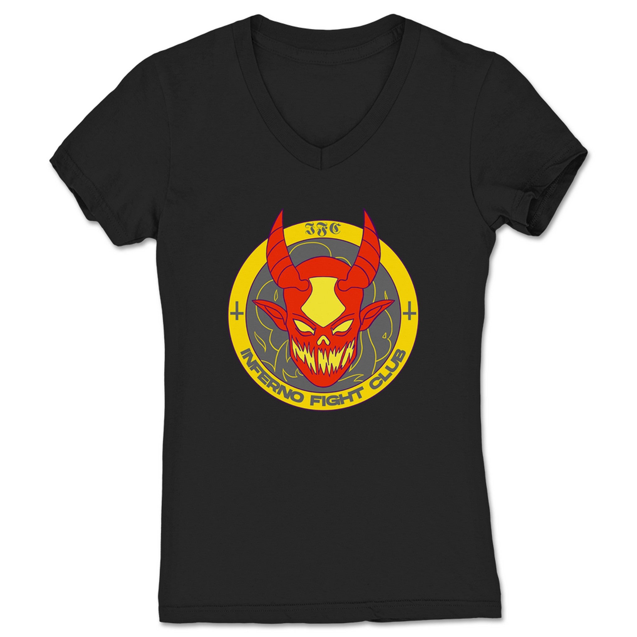 IFC Pro Wrestling IFC Logo 2 Women's V-Neck Black