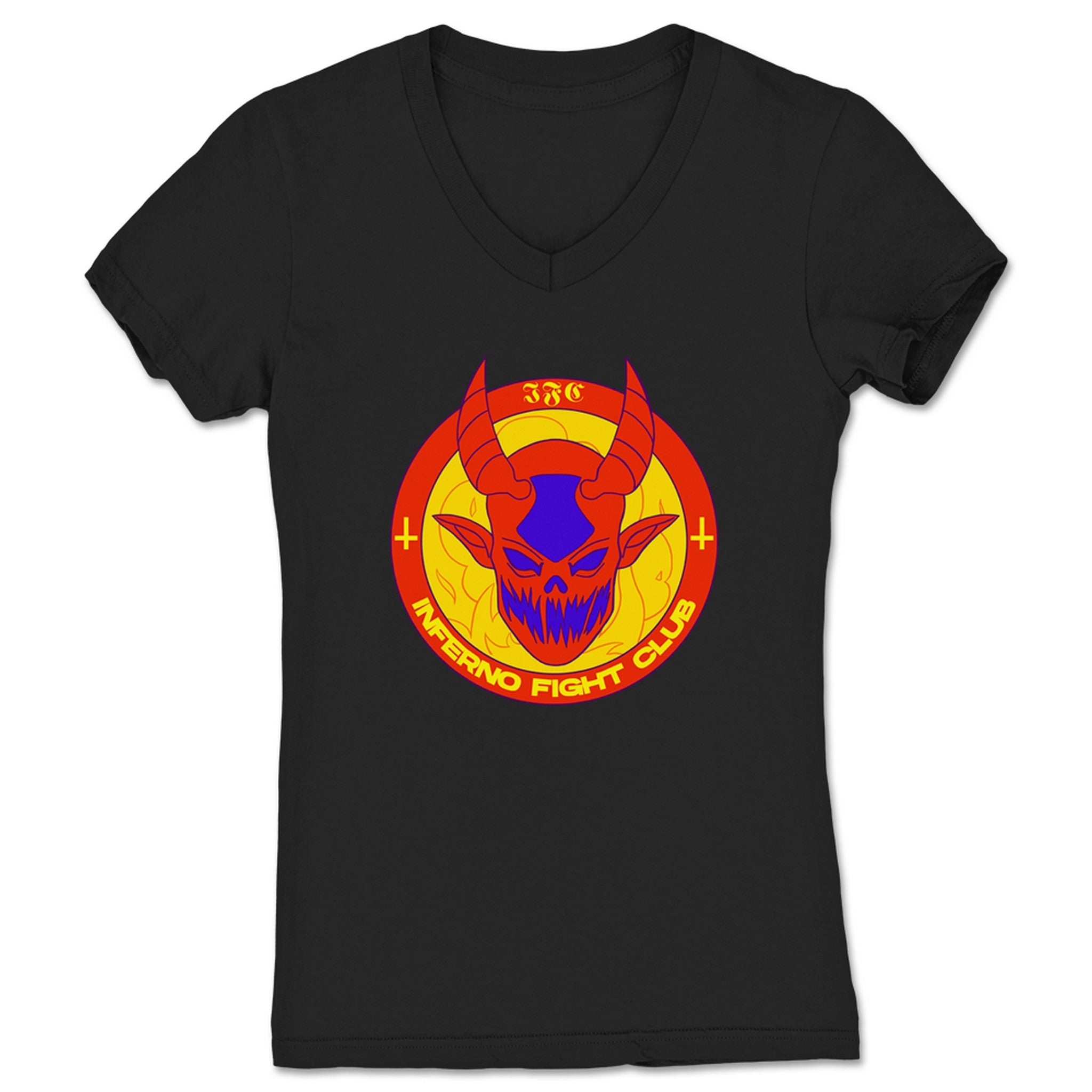 IFC Pro Wrestling IFC Logo 3 Women's V-Neck Black