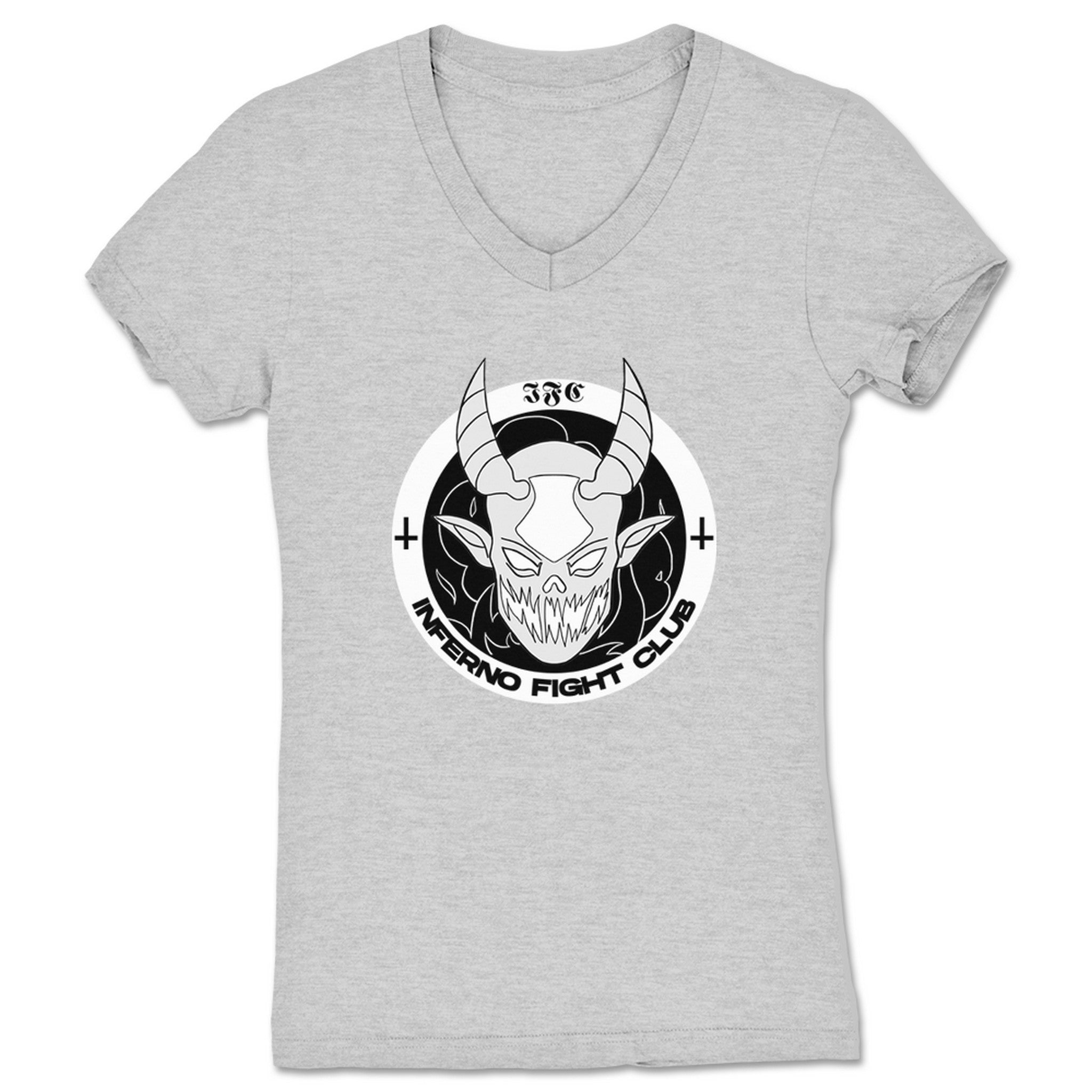 IFC Pro Wrestling IFC Logo 4 Women's V-Neck Heather Grey