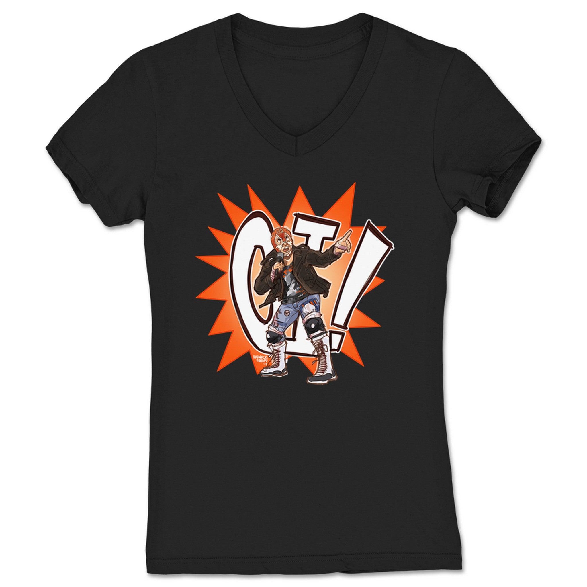 IQWrestler Highlights Oi Women's V-Neck Black