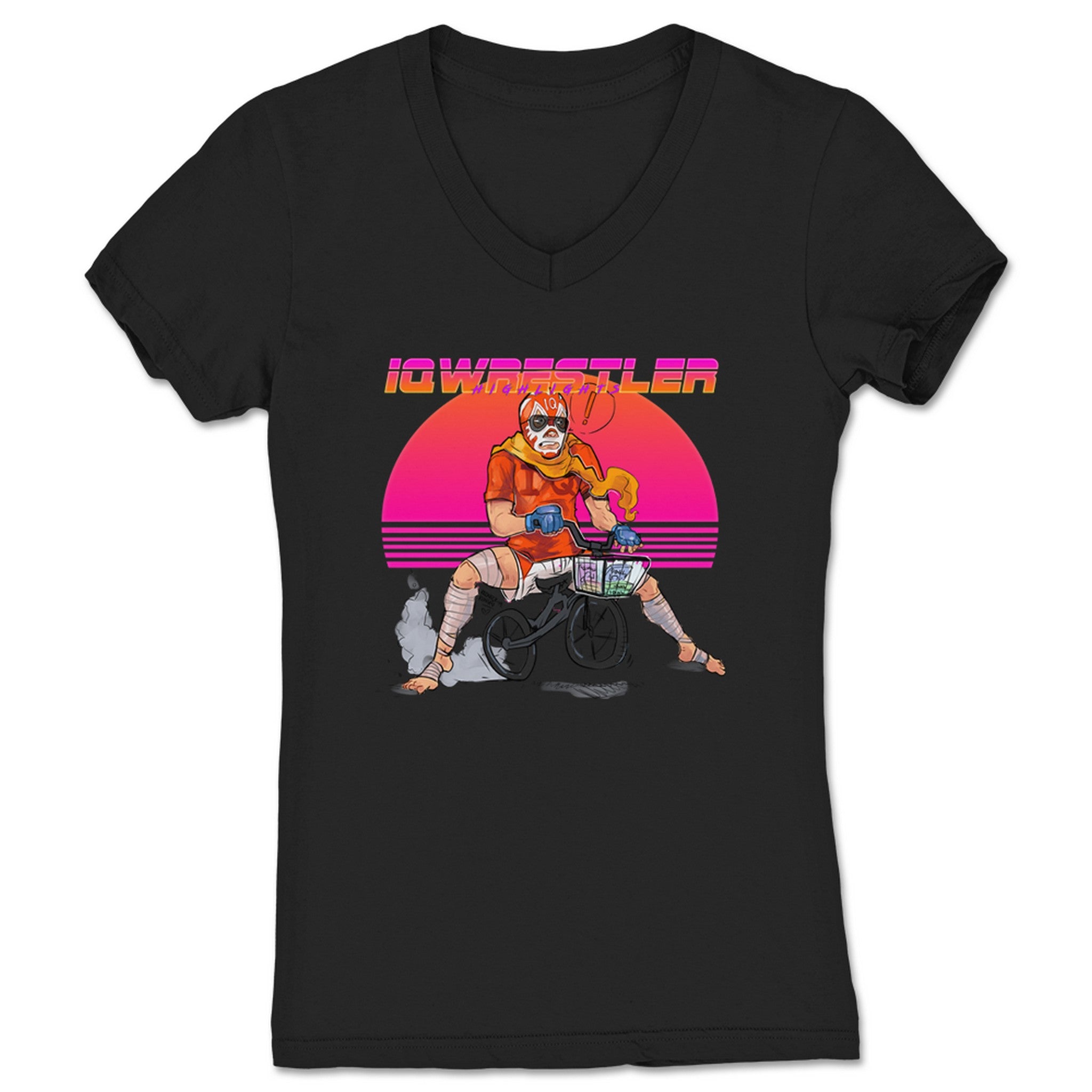 IQWrestler Highlights Ride of the Masked IQ Women's V-Neck Black